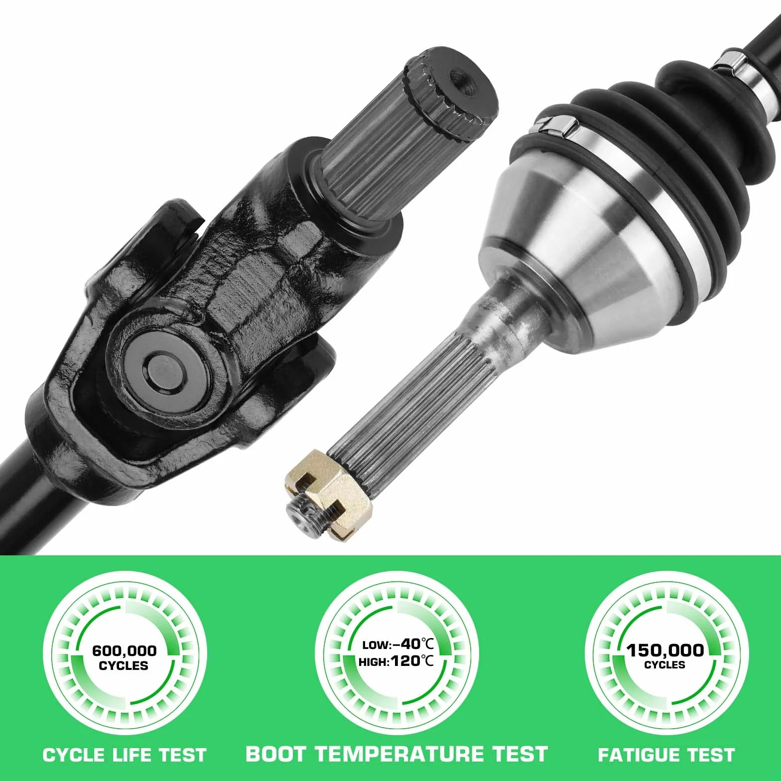 Asse anteriore sinistro destro per Polaris Sportsman 400 500 600 700-2002 2003 2004, 4340 in acciaio al cromo molibdeno per Polaris Magnum 330 4x4 / Polaris ATP 330 500, 1380199, 1380218