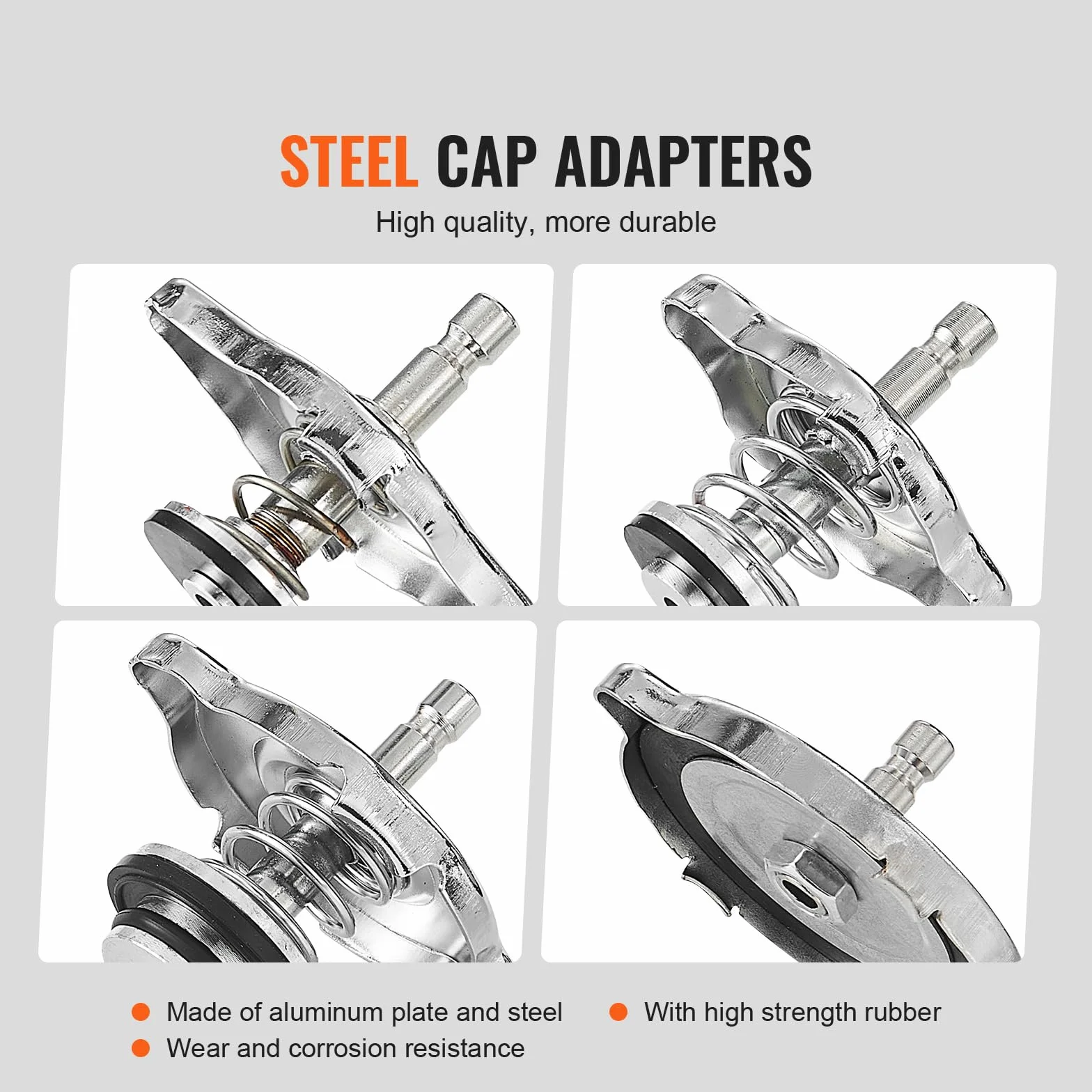 VEVOR Kit Tester Universale per Pressione di Sistema Raffreddamento del Radiatore con Adattatori per Pompa a Mano Tappi Codificati a Colori, Strumenti per Pressione con Valigetta per Auto Moto Camion