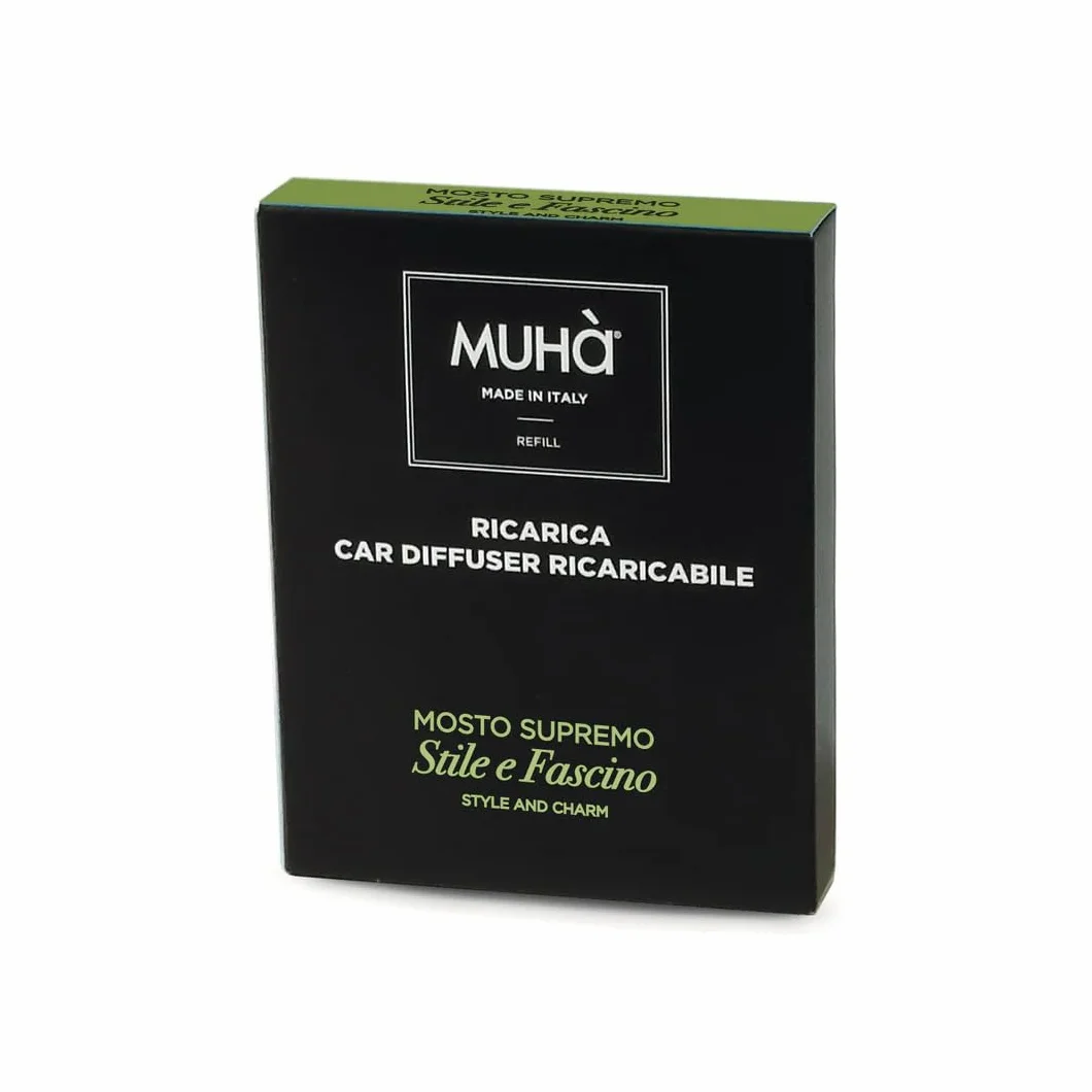 MUHA' Profumatore Auto Ricarica Fragranza Mosto Supremo Rilascio Graduale