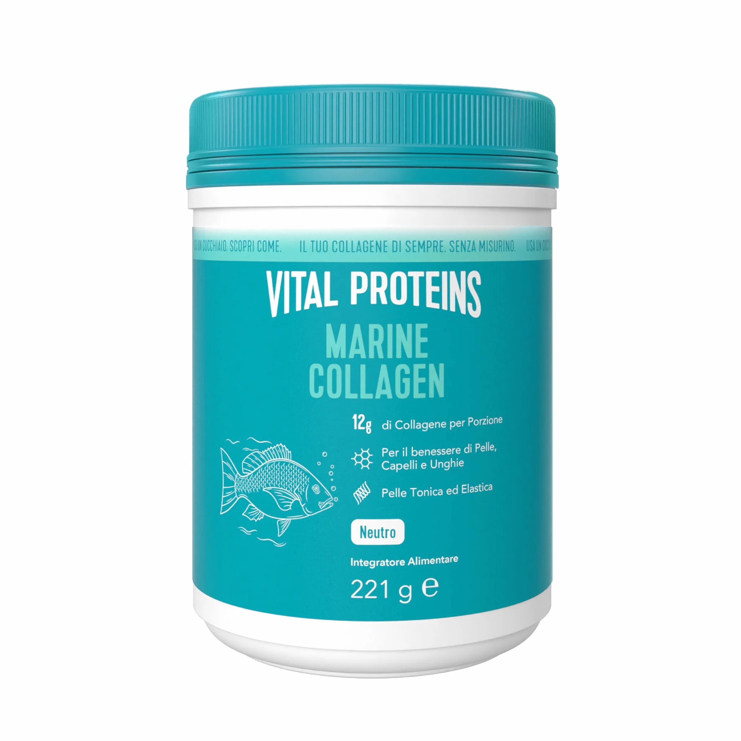 Vital Proteins Marine Collagen integratore di peptidi di collagene marino in polvere 12g per porzione 221g