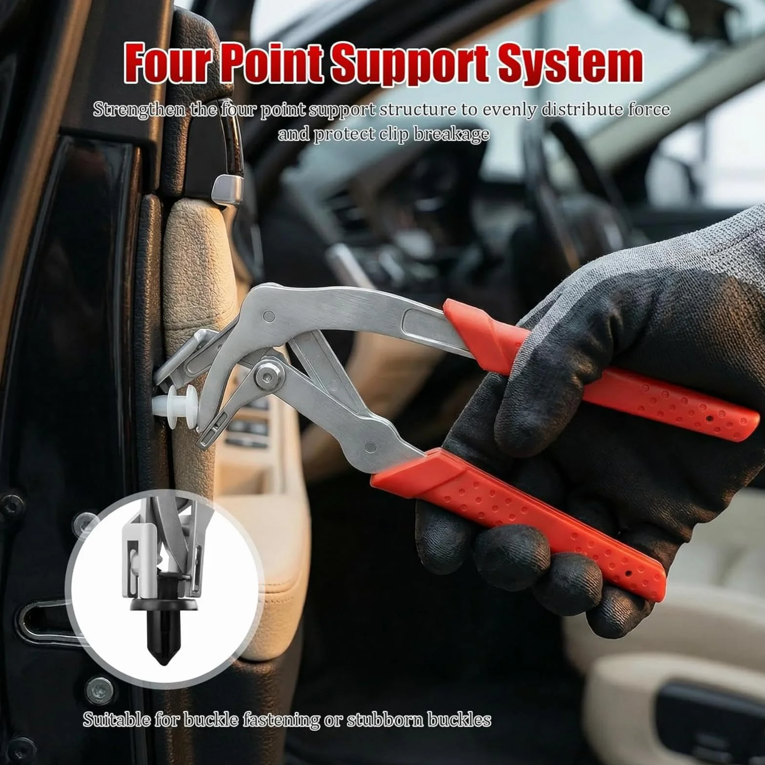 Pinza a clip auto per smontaggio riparazione rimozione rivestimenti pannelli porte cruscotto fissaggi esterni rivetti fibbie