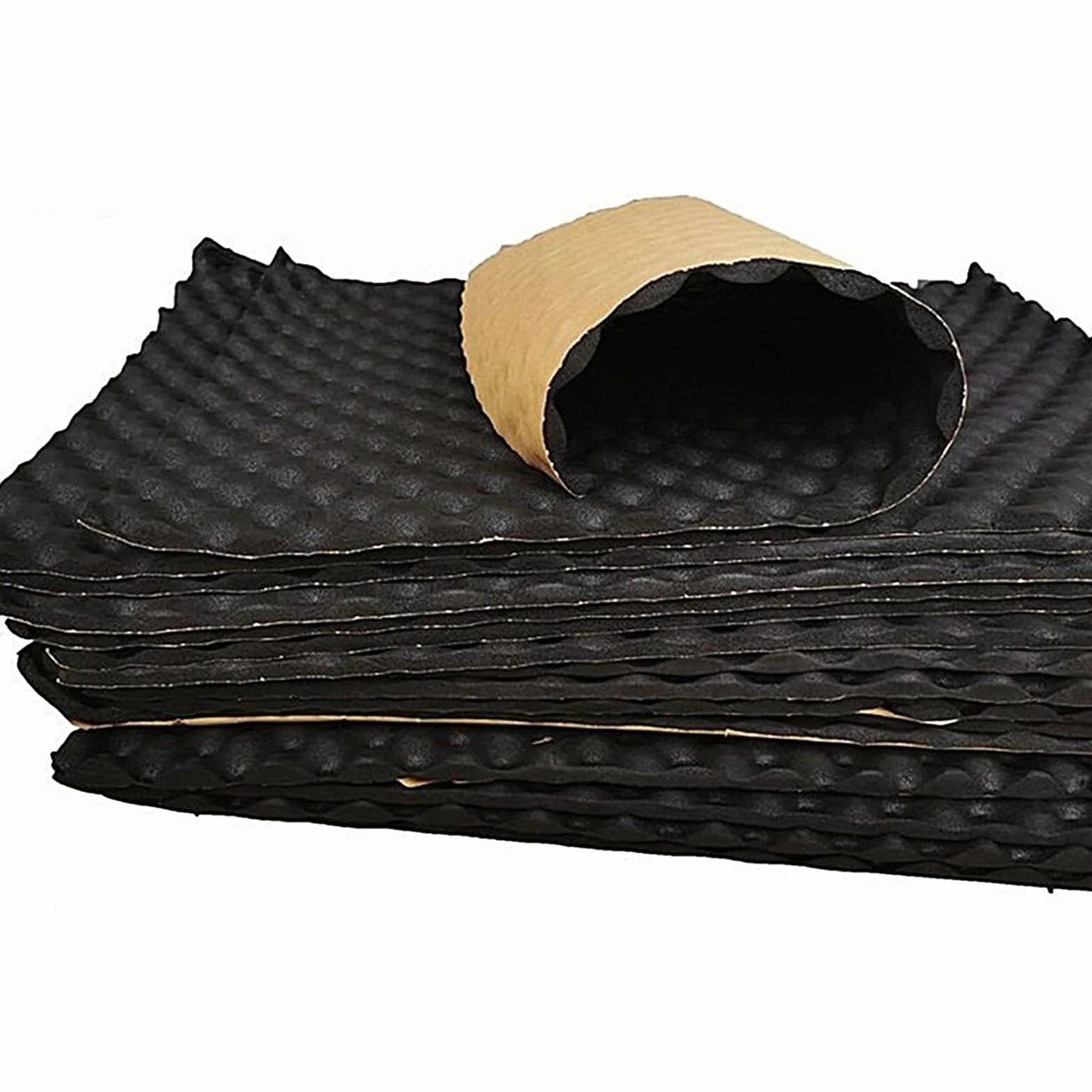 Schiuma fonoassorbente, tappetino isolante fonoassorbente termico per auto - Isolamento acustico per isolamento termico e acustico per auto | Schiuma resistente al calore per cofano auto,