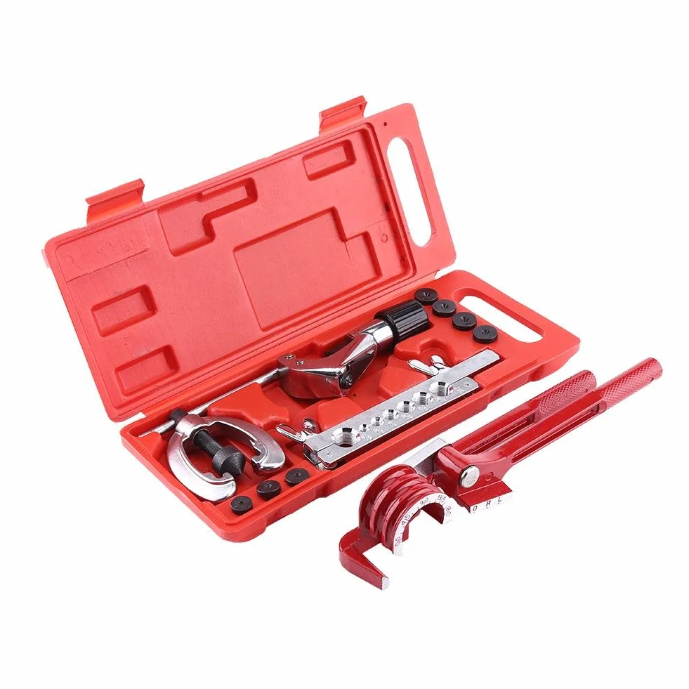 Kit Attrezzi Svasatura Tubi Freno, 11 Pezzi Doppio Flaring Strumento Tagliatubi Rame