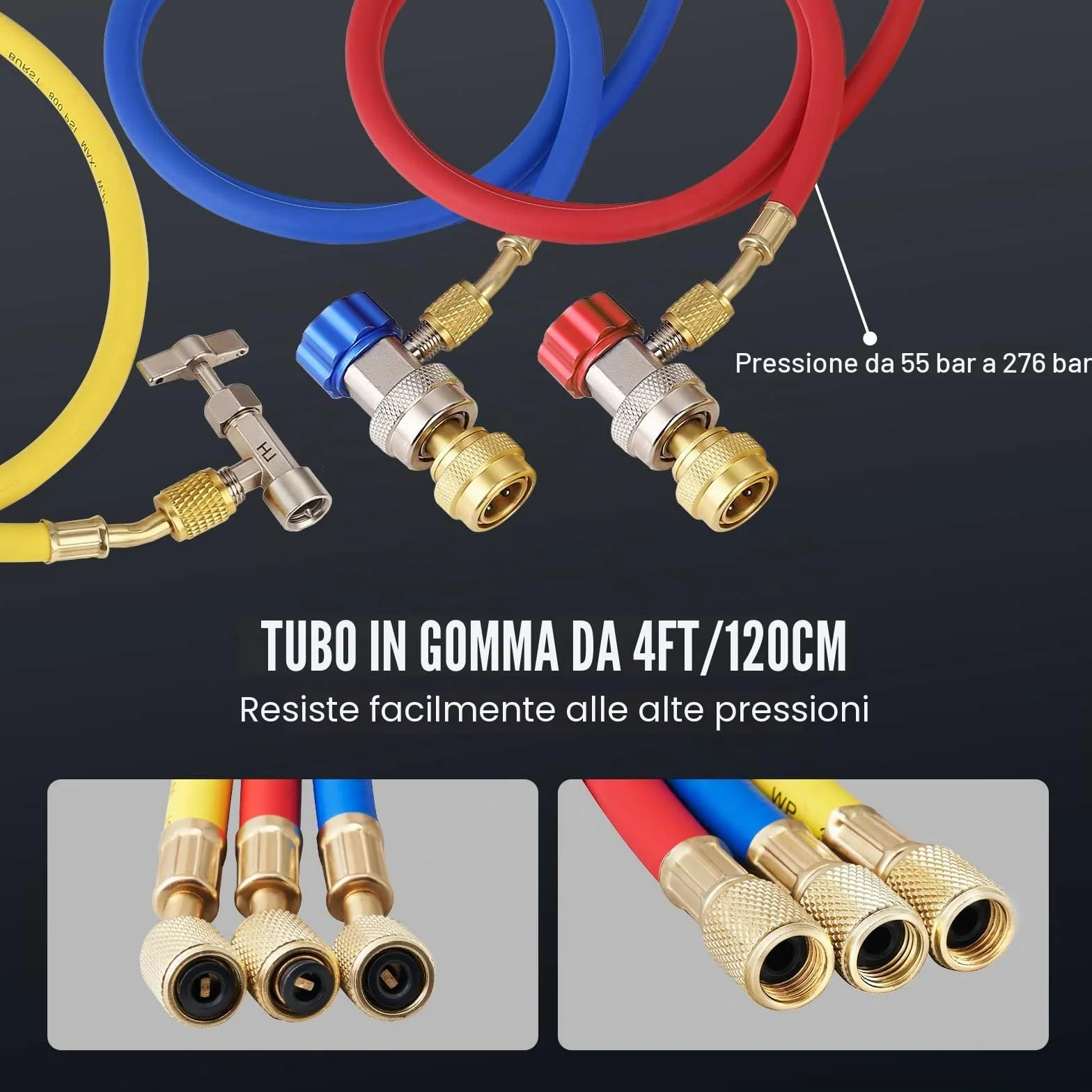 VEVOR Kit Pompa a Vuoto Monostadio 150W 100 L/min per Aria Condizionata Auto HVAC R134a R1234yf