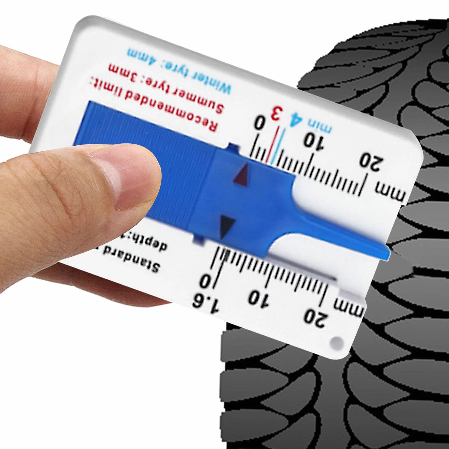 Misuratore di profondità dei pneumatici 0-20 mm Tester battistrada preciso
