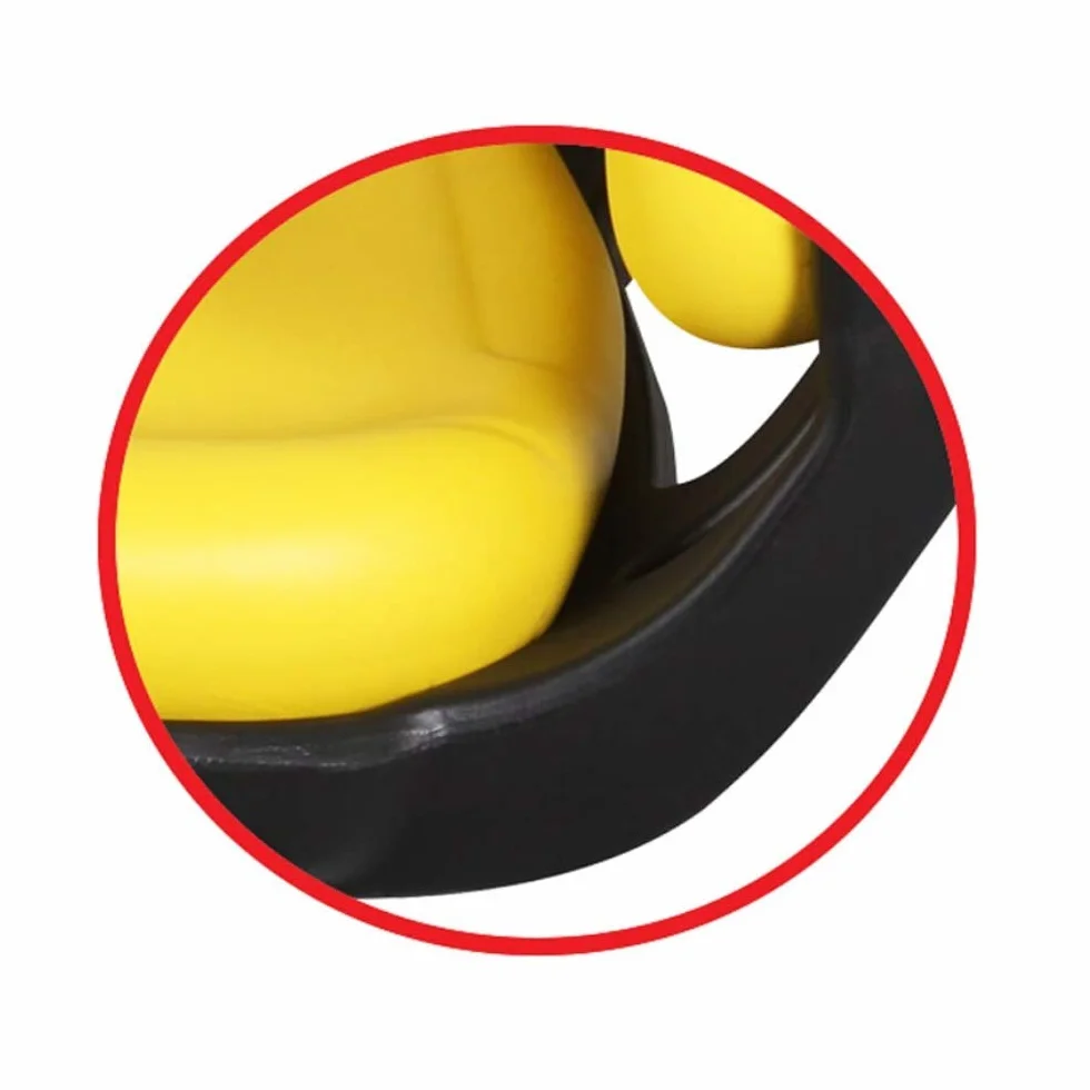 Sedile compatibile con John Deere X300 X300R X304 X305R X310 X320 X324 X330 X340 X350 X350R X354 X360 X370 X380 X384 X390 X394 Ricambio per AM136044 AUC13500 AUC11188 AM134543 AM141482 PVC Giallo