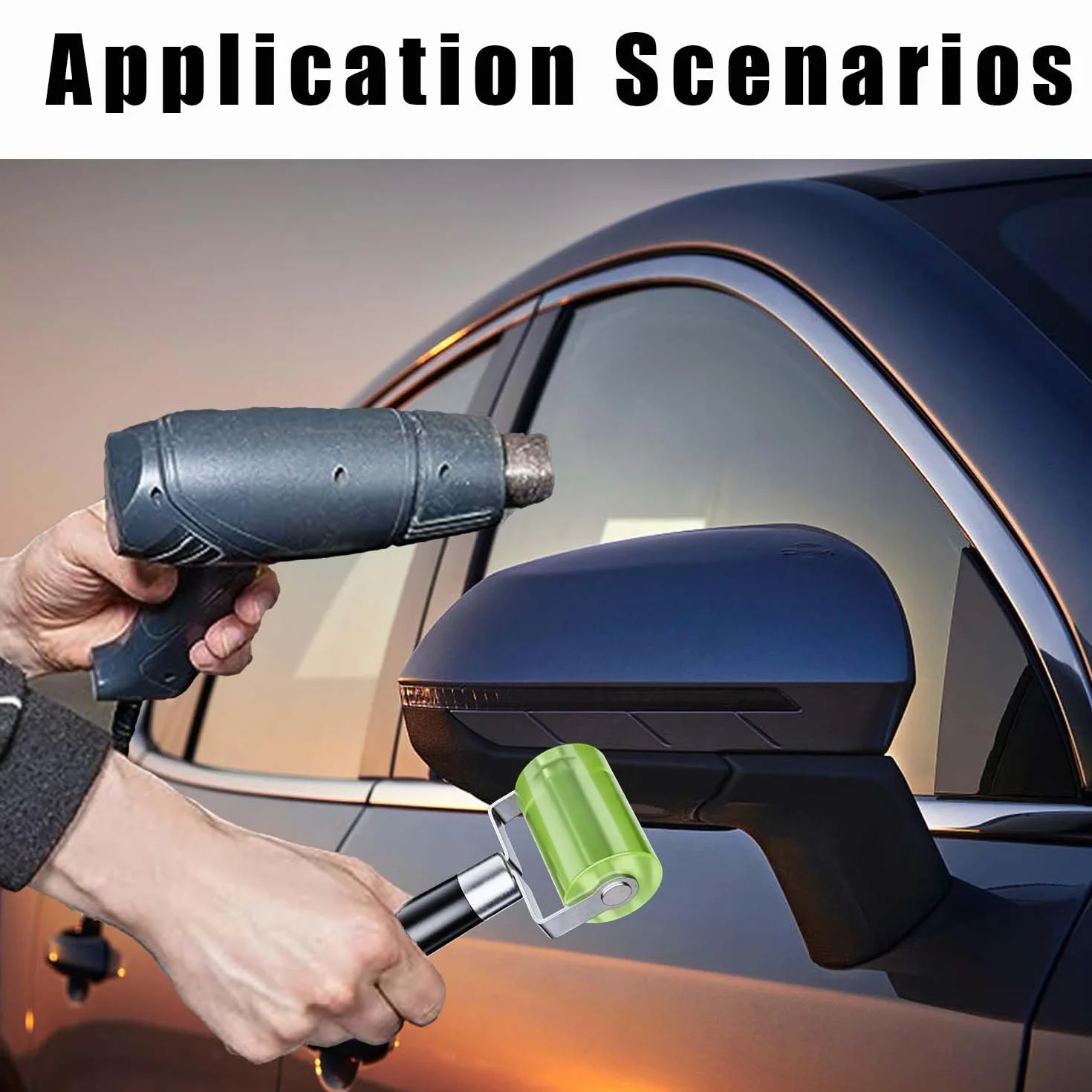 AIVORO 2 Pezzi Rullo Insonorizzato Auto Sound Deadening Gomma Applicazione Rotolamento Ruota, Professionale Auto Sound Deadener, Carta da Parati Rullo Piatto Pressione