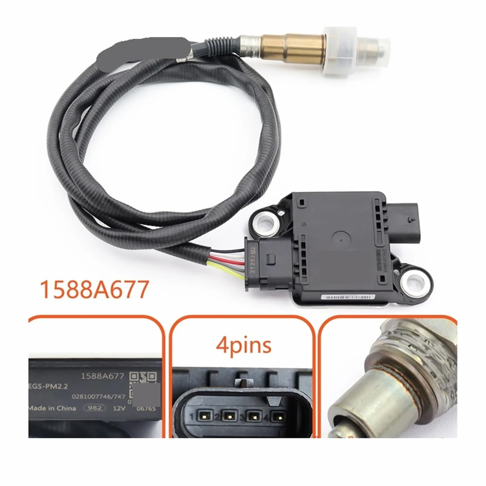 Sensore di Particelle di Scarico Diesel PM 1588A677 Sensore PM per Mitsubishi L200 Kl0 Kj0 0281007747 0281007746 0281007746/747