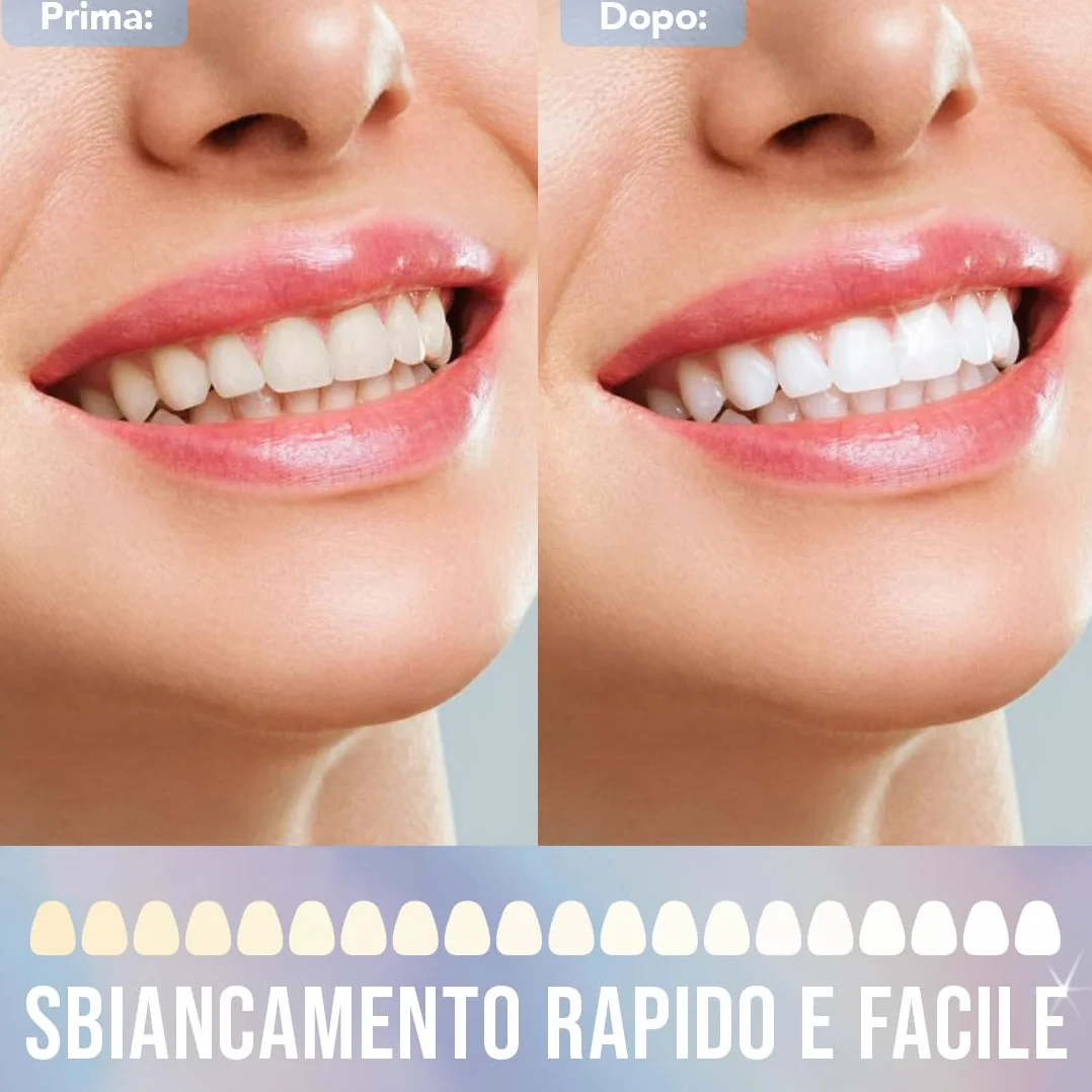 Strisce Sbiancanti Denti, Confezione da 14 Strisce, Trattamento 7 Giorni, Sbiancamento Denti Sicuro per Denti Sensibili, Senza Perossido