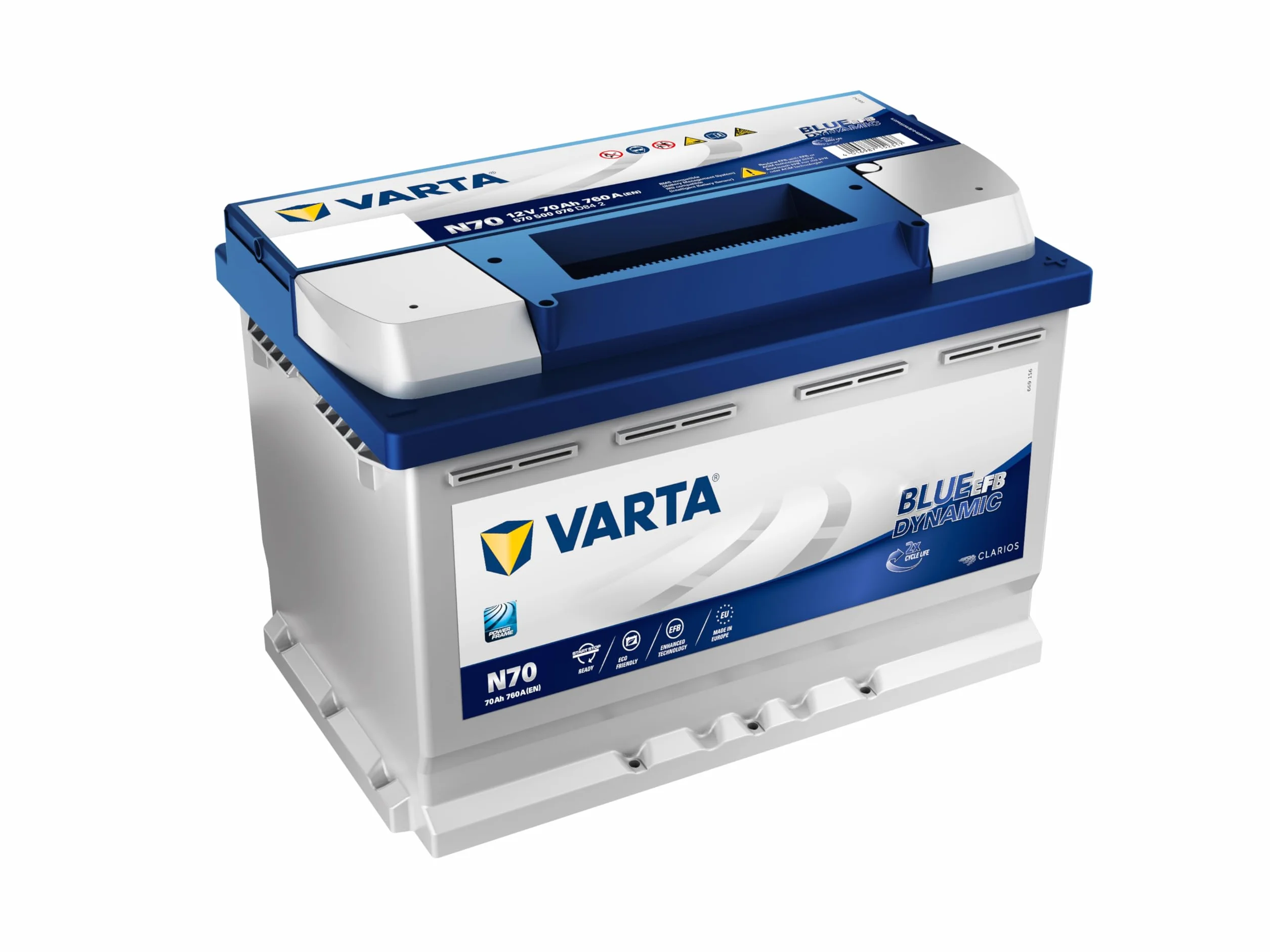 Varta Blue Dynamic EFB N70, 70 Ah 760 A