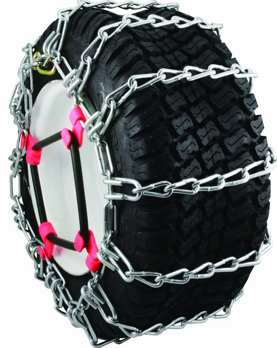 Security Chain Company Max Trac Catene per Pneumatici in Zinco per Spazzaneve e Trattori da Giardino, Set da 2