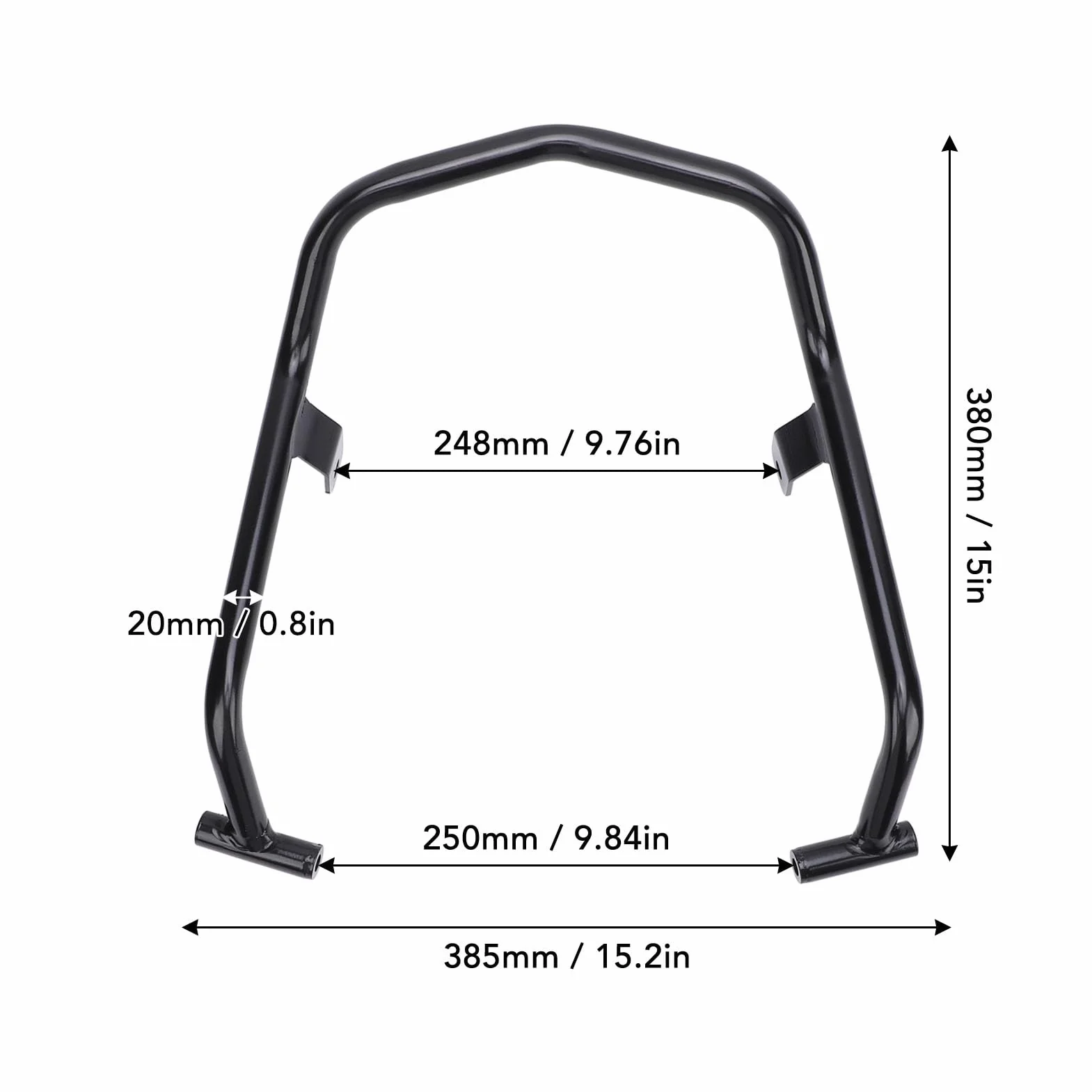 Maniglia per Sedile Passeggero, Tubo in Ferro con Presa per GB350S CB350RS 2022-2024 con Superficie Opaca, Design Classico del Bracciolo per Motociclette Stile Vintage