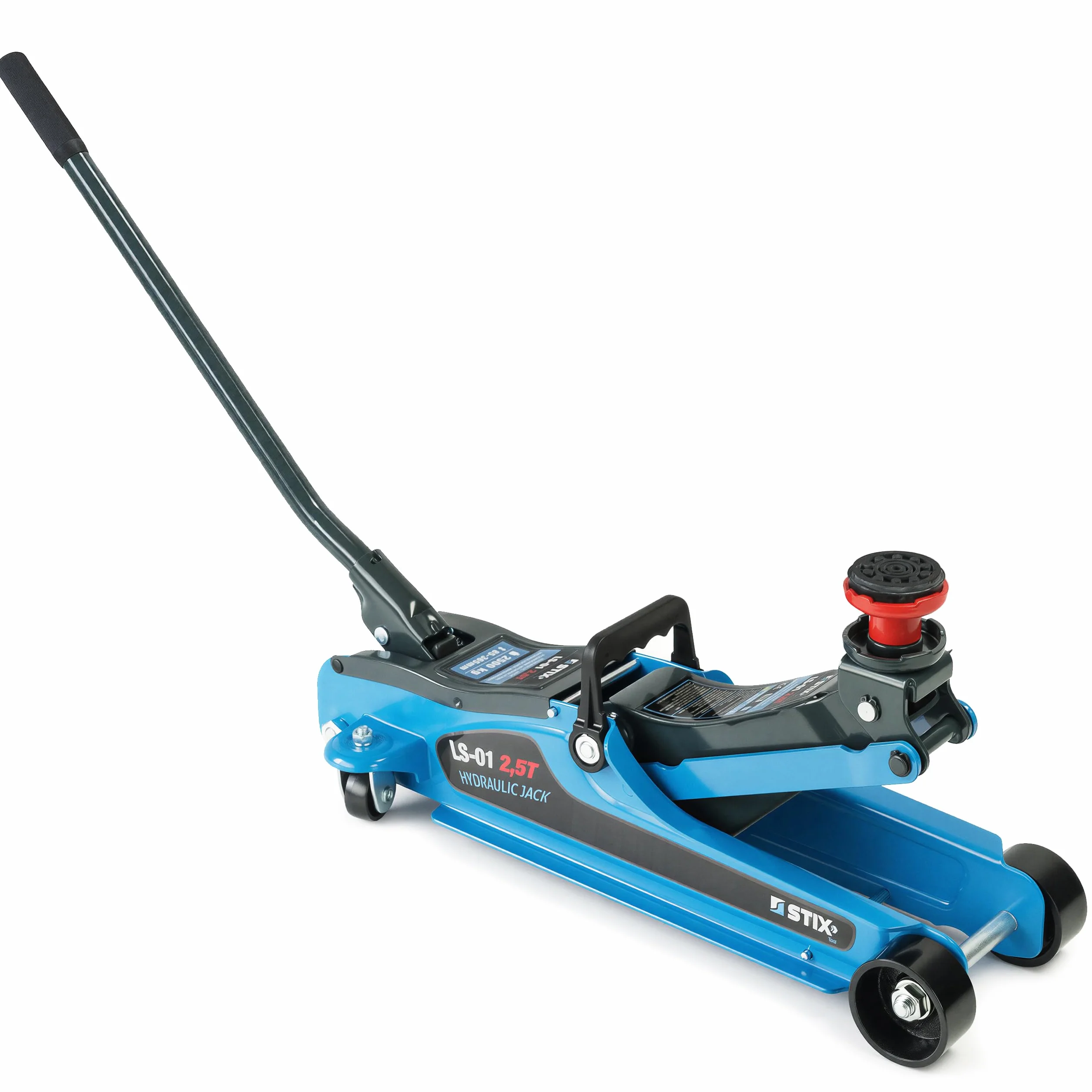 Cric Sollevatore Idraulico 2,5T LS-01 Profilo Basso 85 mm Altezza Max 365 mm Acciaio