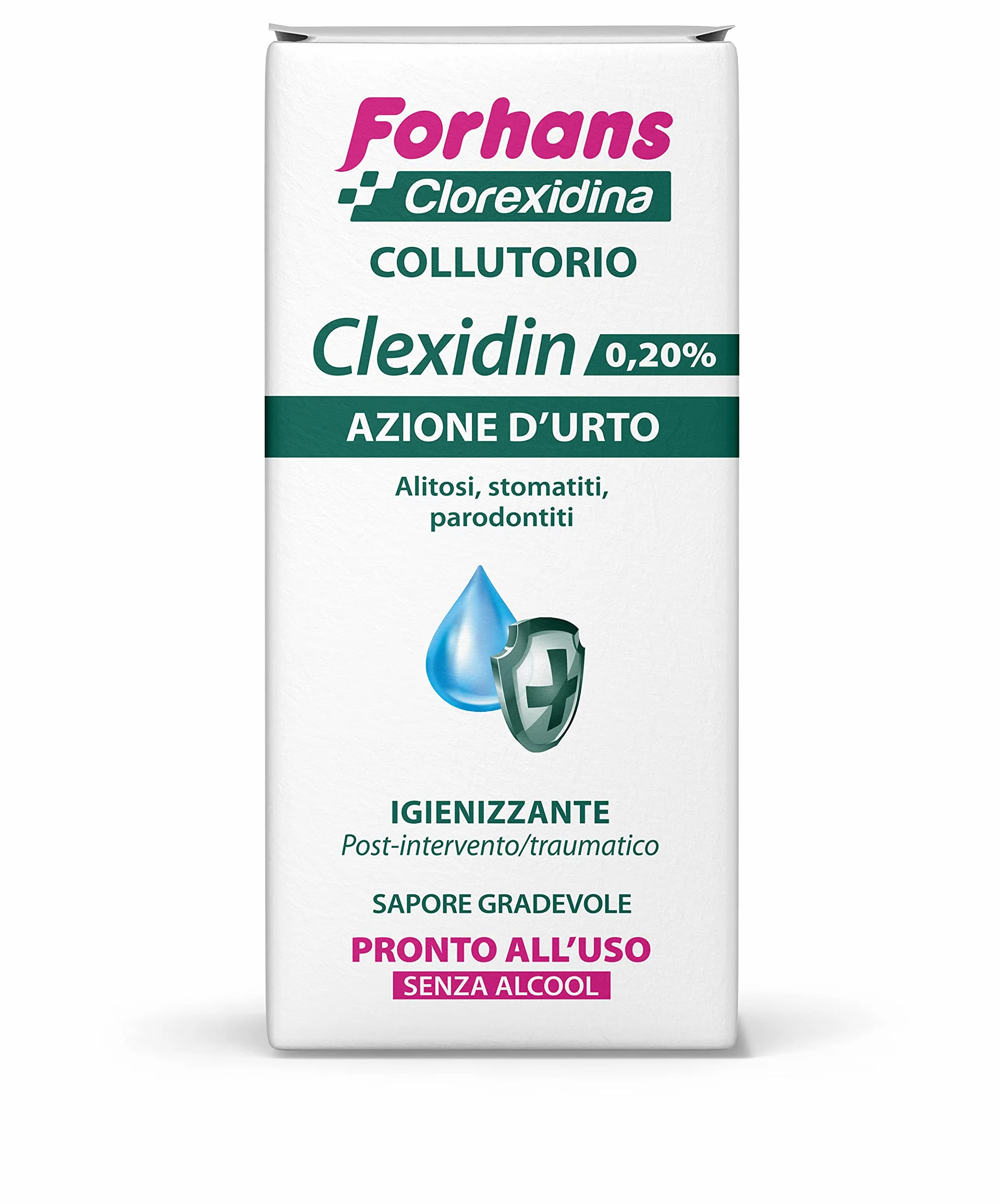 Forhans Liquido Antisettico Clorhexidina Clexidin 0.20% Collutorio 200 ml