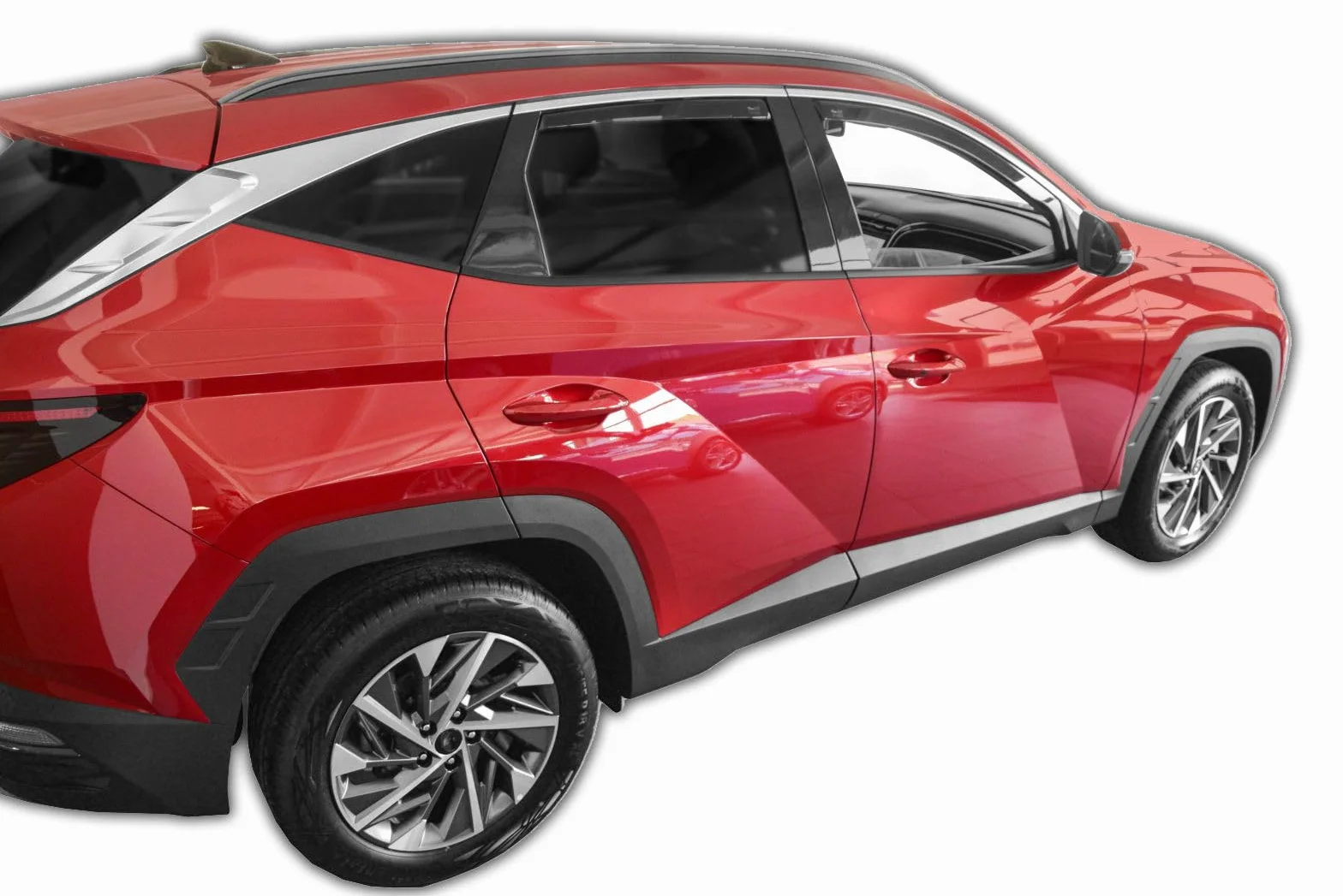 Deflettori d'Aria per Hyundai Tucson 4 dal 2020, Set da 4 Pezzi, Antiturbo Antivento Antipioggia, Nero Fumé