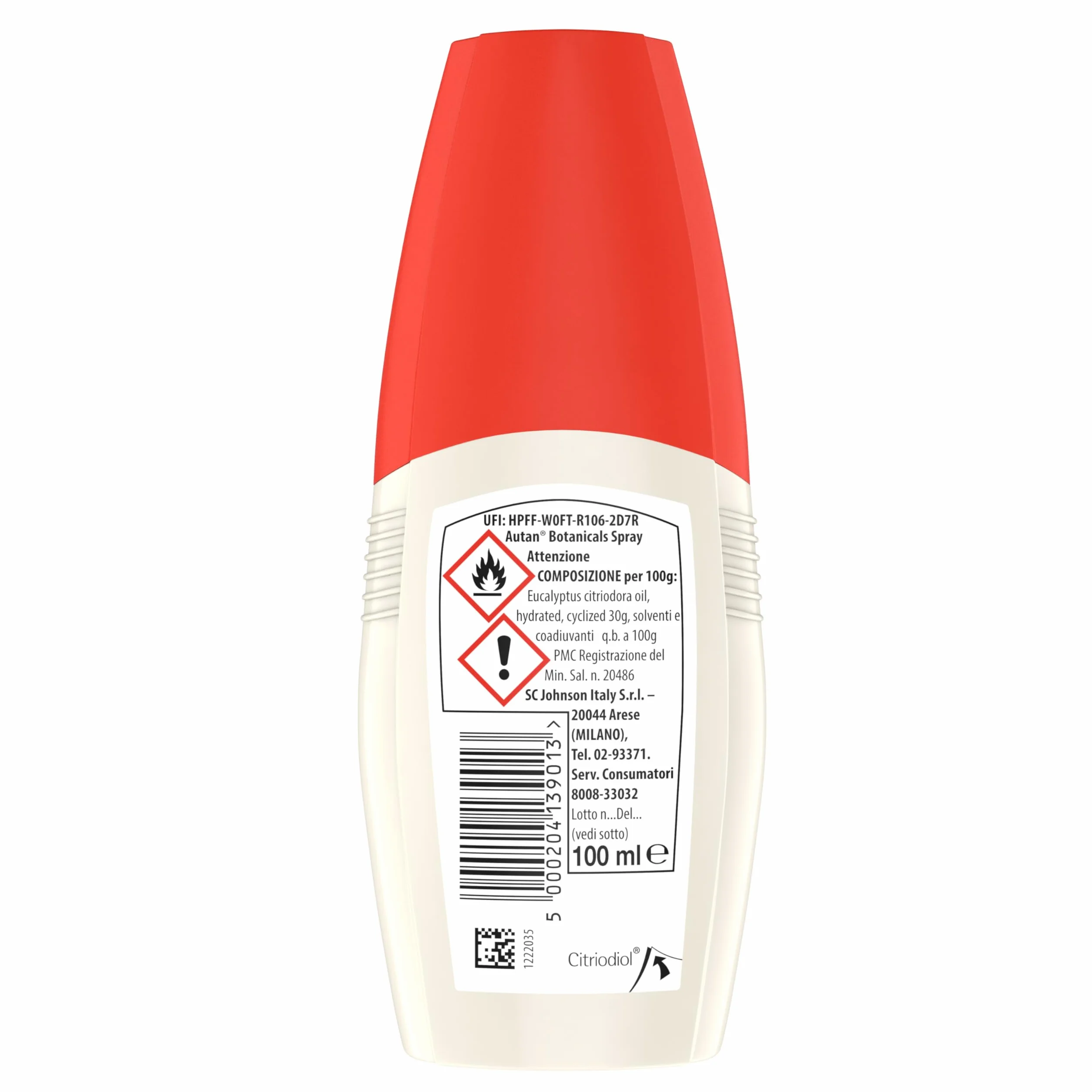 Autan Botanicals Vapo Insetto Repellente Antizanzare Olio di Eucalipto 100 ml