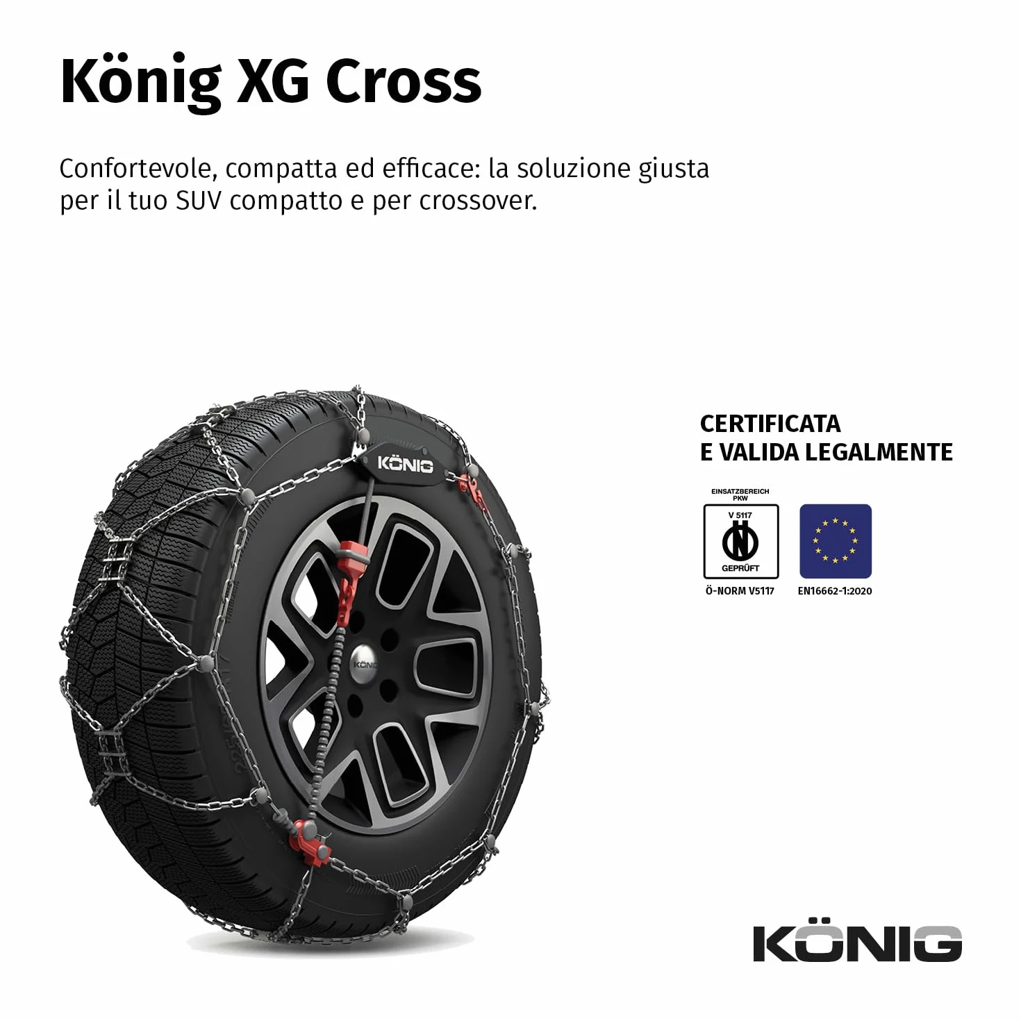 KÖNIG XG Cross 246 Catene da Neve