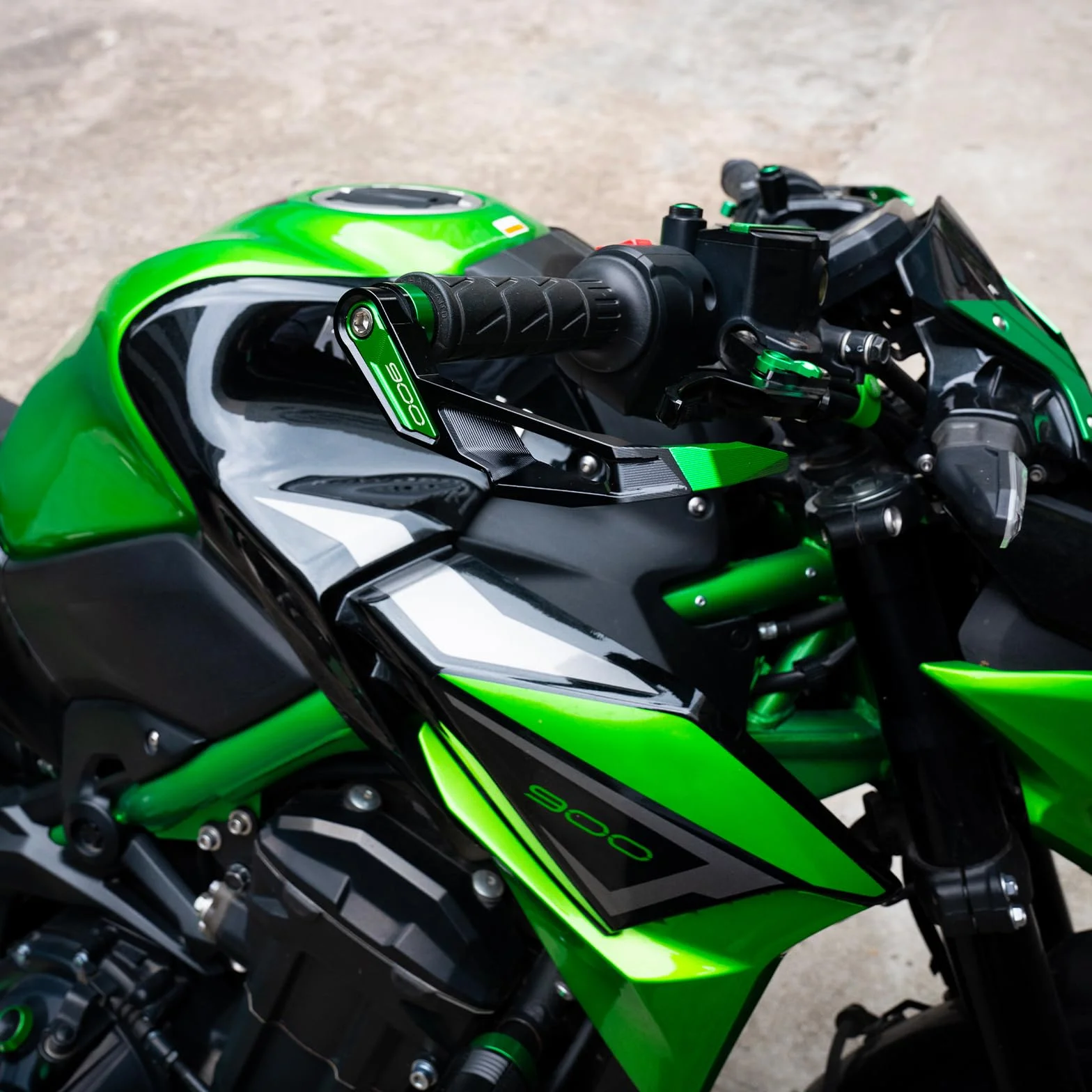 Per KAWASAKI Z900 Z 900RS 2017-2025 Manubrio Leve Freno Frizione Protezione Paramani (Verde)