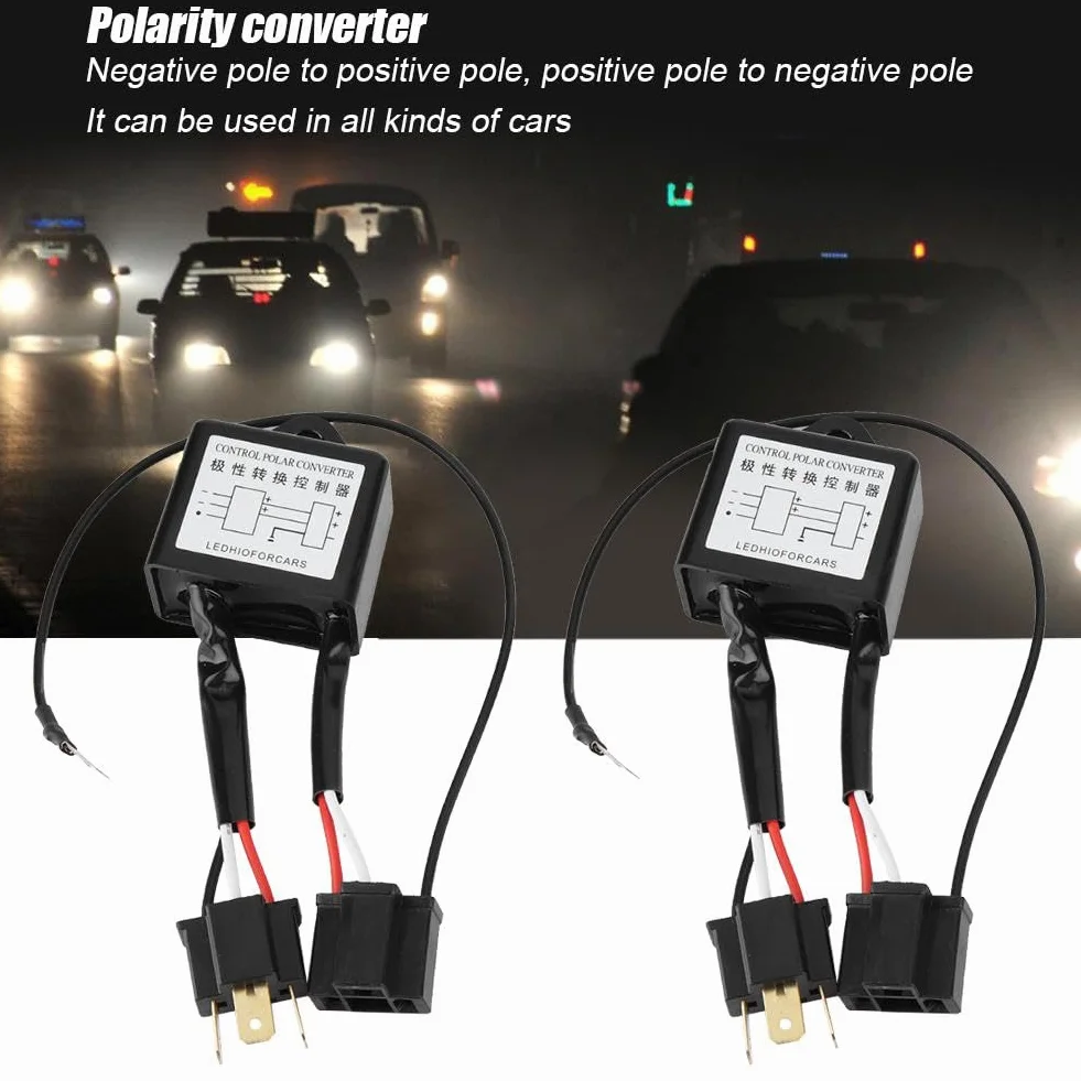 2 pezzi LED Convertitore Polarità Invertita Interruttore per H4