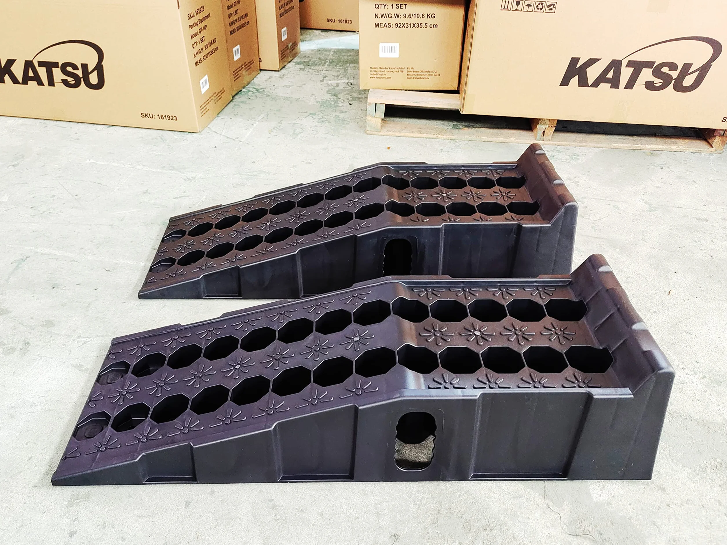 Rampe di servizio dell'automobile dell'officina di plastica resistente del garage di KATSU 2PCS (Standard V1)