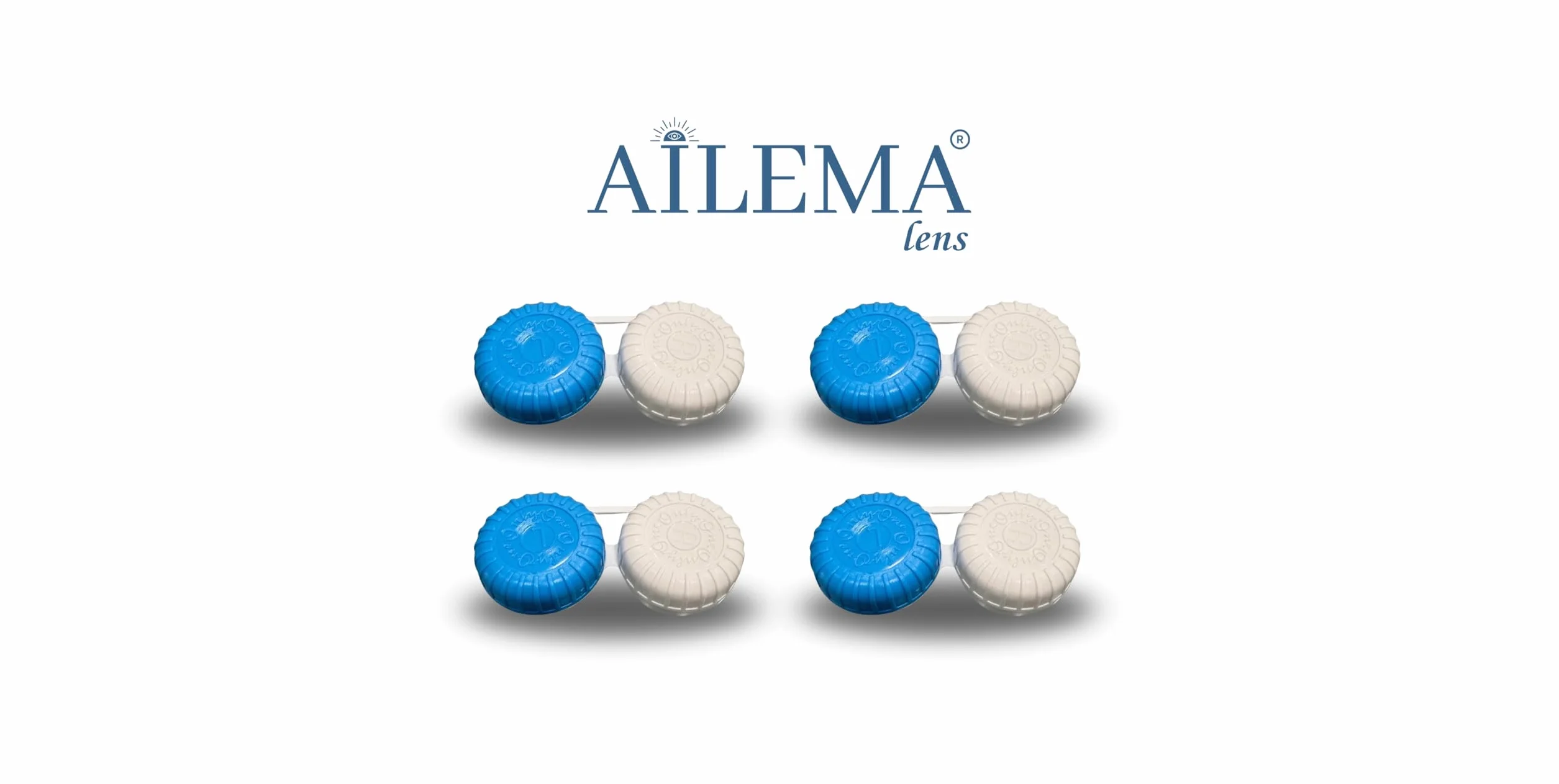 AILEMA Contenitore Lenti a Contatto 4 Custodie Compatto Igienico Antiscivolo per Viaggio