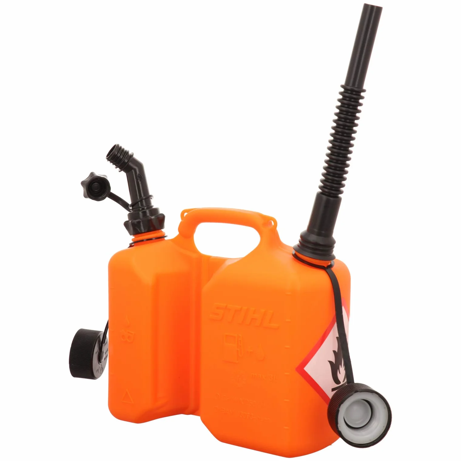 Stihl, taniche combinate standard da 3 e 1,5 litri, colore: arancione