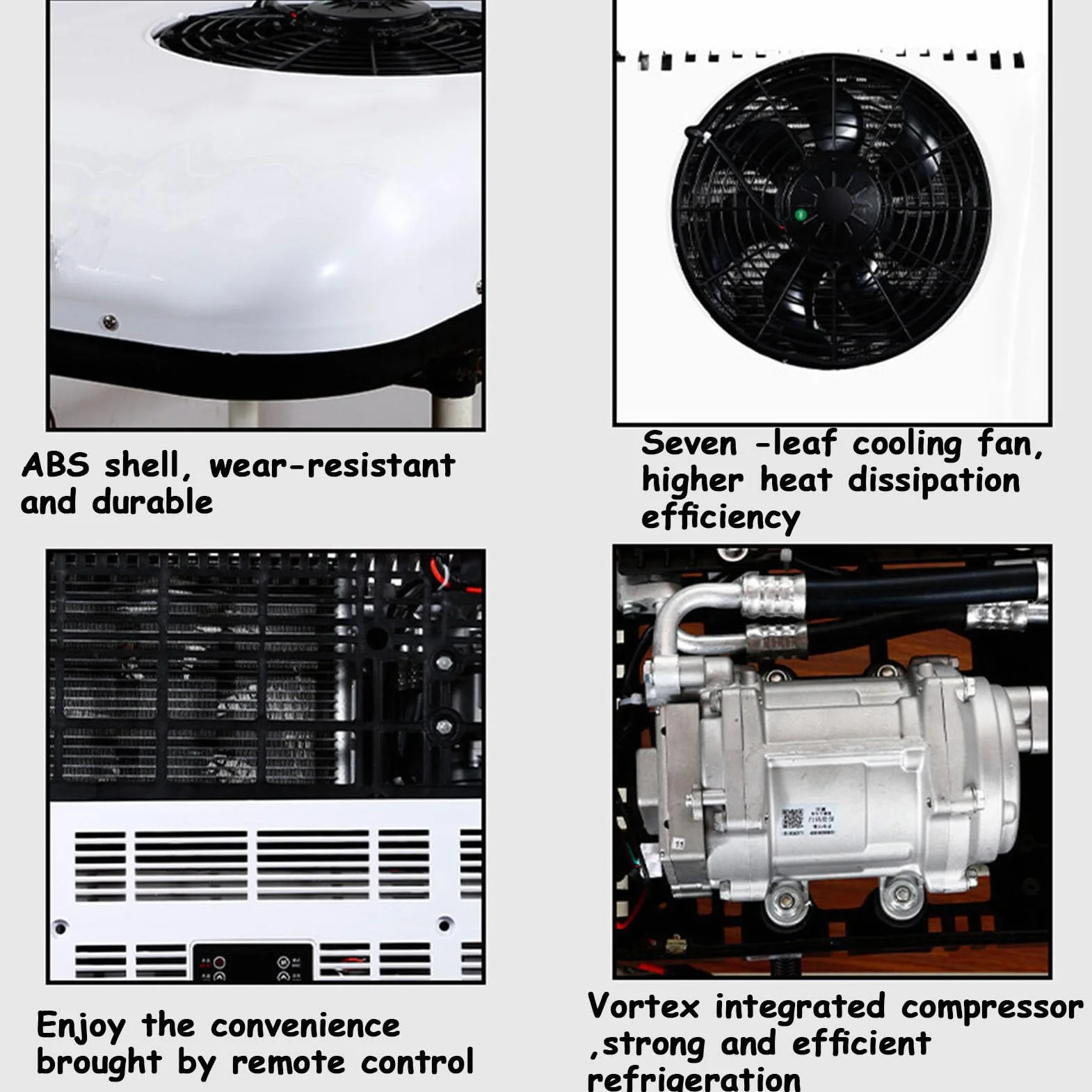 Condizionatore d'Aria RV Tetto 12V/24V Parcheggio per Camper Van Bus Camion