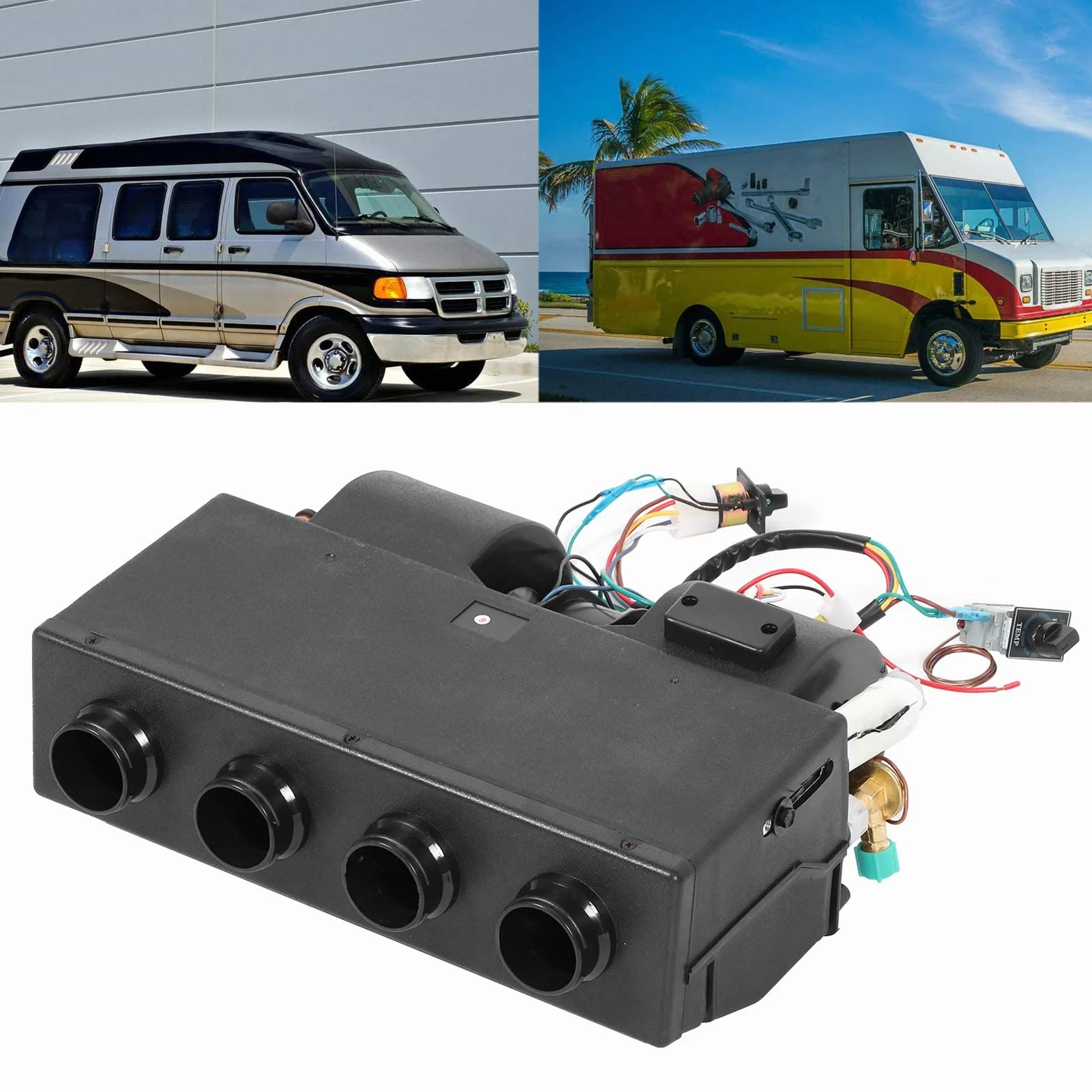 A/C Kit riscaldatore e unità evaporatore 12V 3 velocità 600CFM universale per camion auto