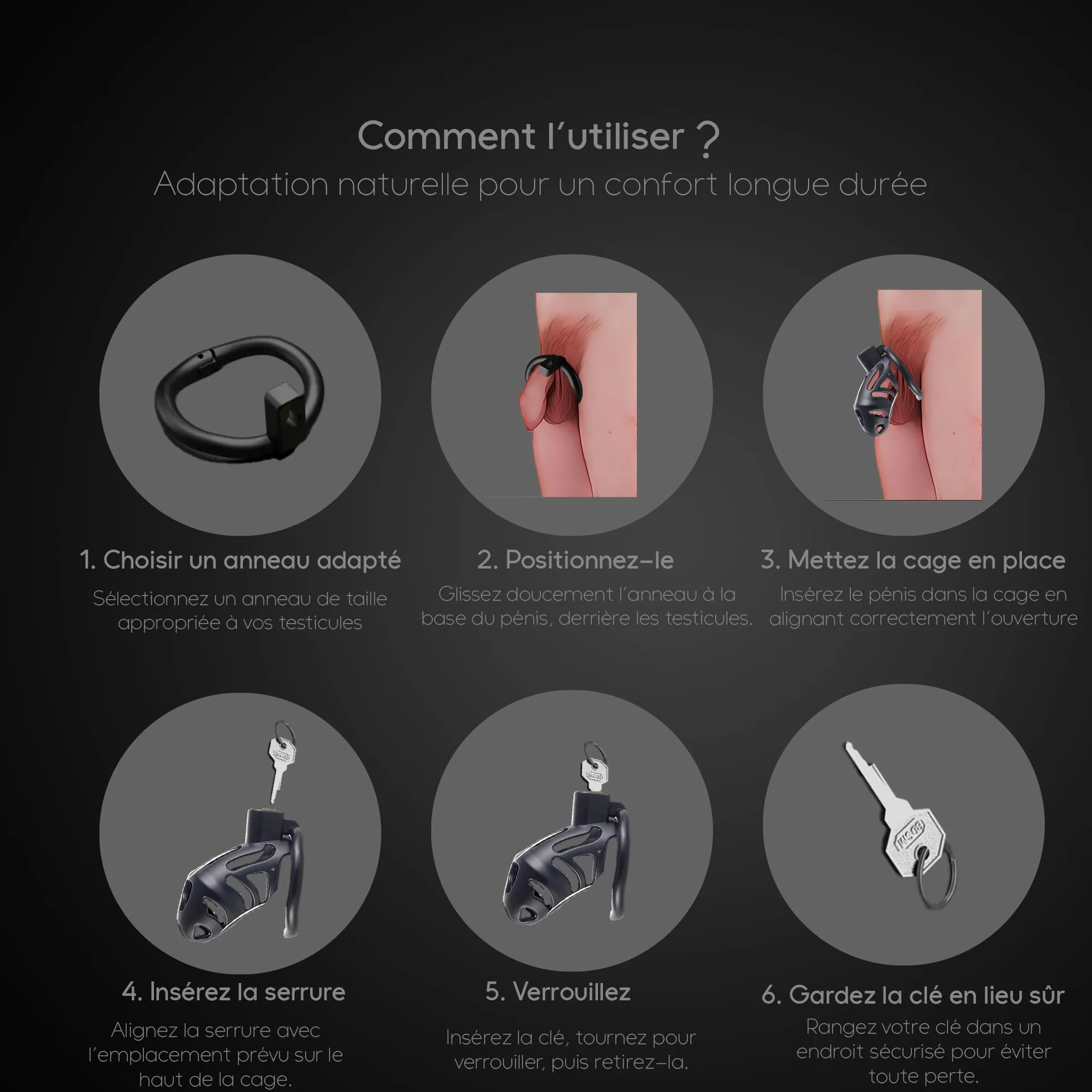 Chastity Cage Gabbia Castità Uomo Cock Cage Cintura Castità Sextoy