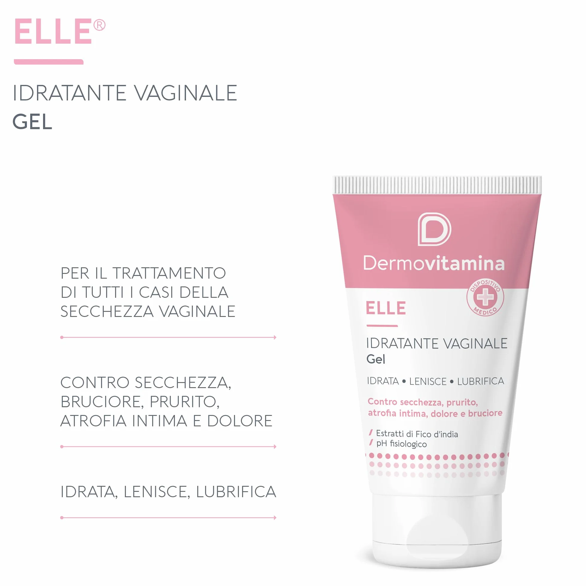 Dermovitamina Elle Gel Vaginale Idratante Igiene Intimo Donna 40 ml