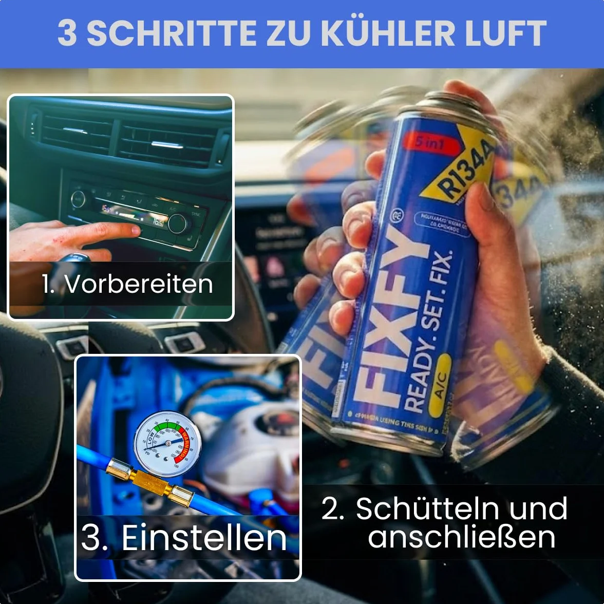 2w1 – Sostituzione del refrigerante R1234YF con olio per il riempimento autonomo dell'aria condizionata, 500 ml, compatibile con veicoli dal 2017