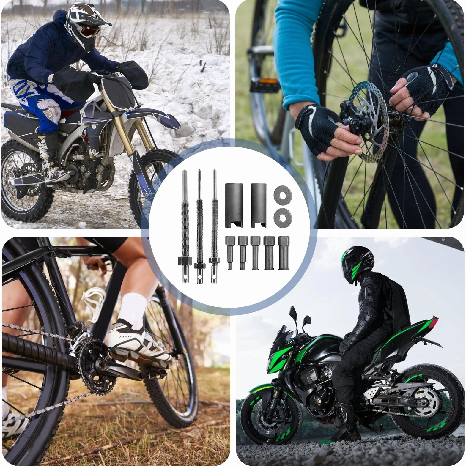 Vegena Kit Estrattore per Cuscinetti Interni per Moto,12 Pezzi Kit Estrattore Interno Cuscinetti Moto,Estrattore Cuscinetti Interni,Kit di Strumenti di rimozione Cuscinetti per Moto 9-30 mm(Nero)