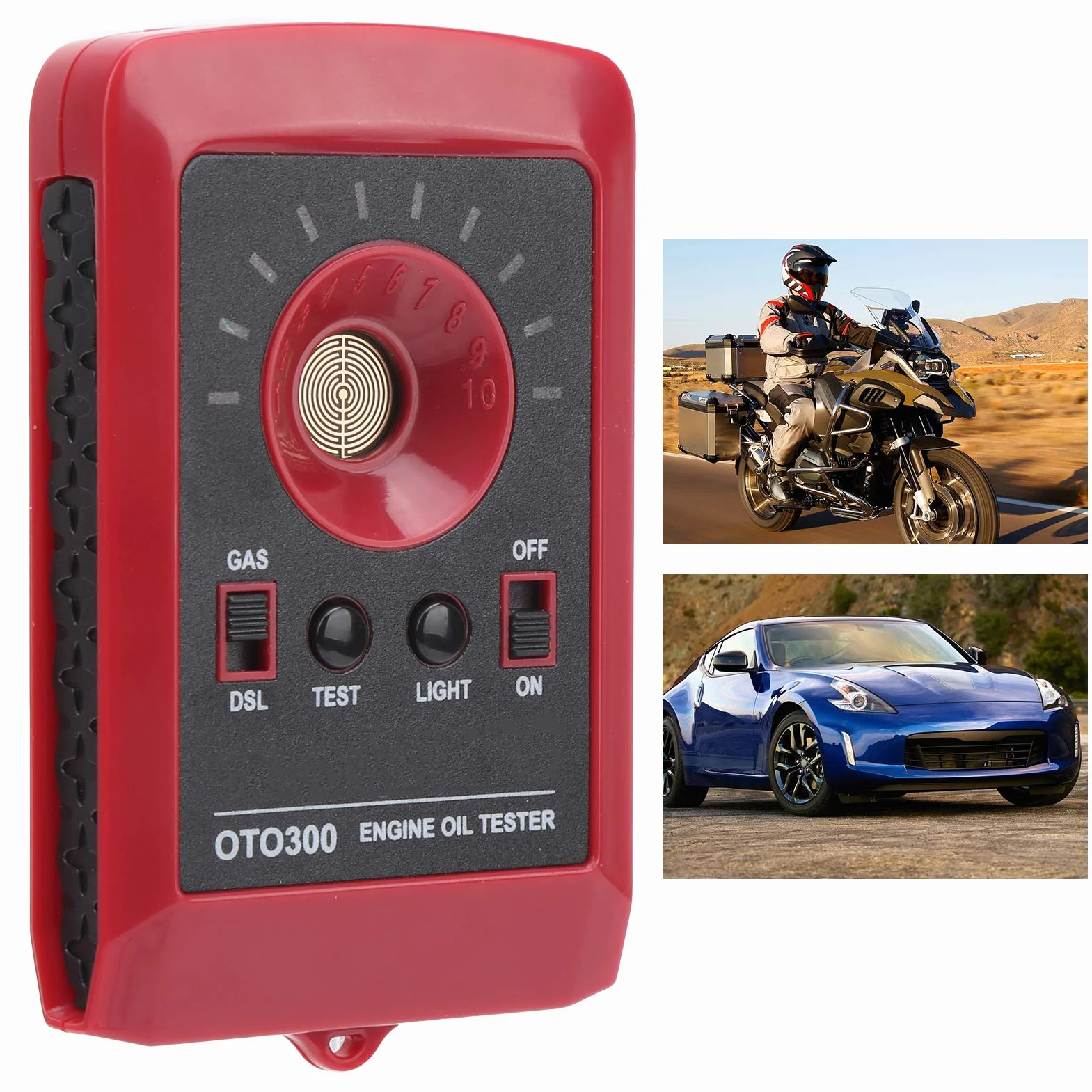KIMISS Analizzatore di Olio Motore - Strumento di Rilevamento Gas e Lubrichek Con LED per Moto