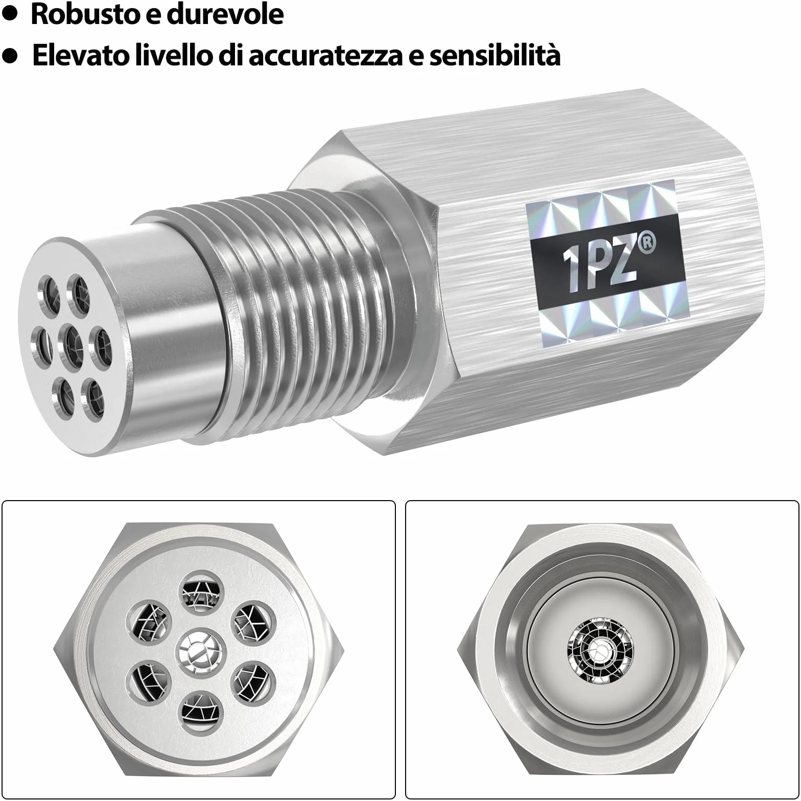 1PZ MI8-PI5 M18x1,5 Sensore Ossigeno Adattatore Distanziatore Estensore Auto Acciaio Inossidabile