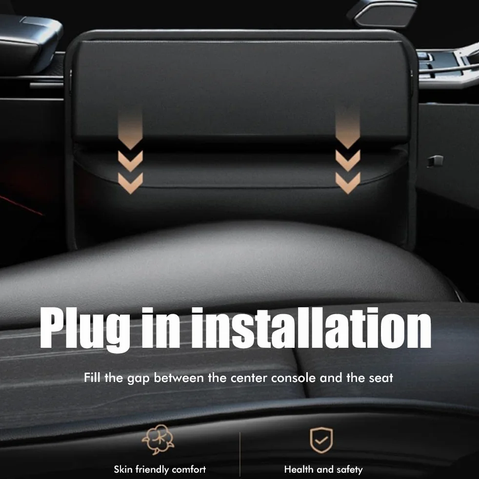 Organizzatore per Console Auto, Organizer per Riempimento Interspazio Seggiolino Auto Organizzatore Multifunzionale per Seggiolino Auto Scatola Portaoggetti Laterale per Console