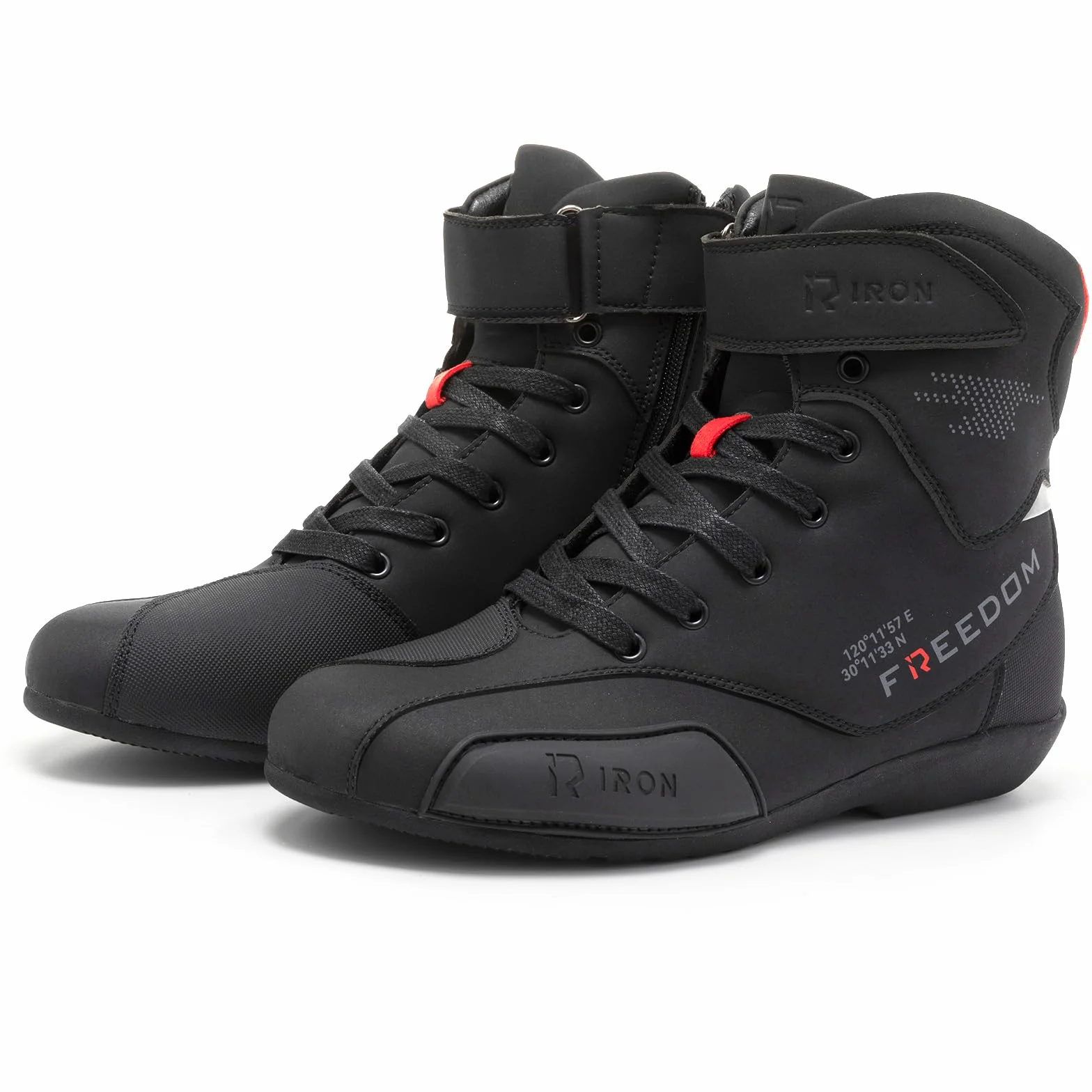 RIDEIRON Scarpe da Moto Uomo Normativa CE, Stivali Motocross, Protezione Caviglia, Scarpe da Equitazione Stradale Rinforzate