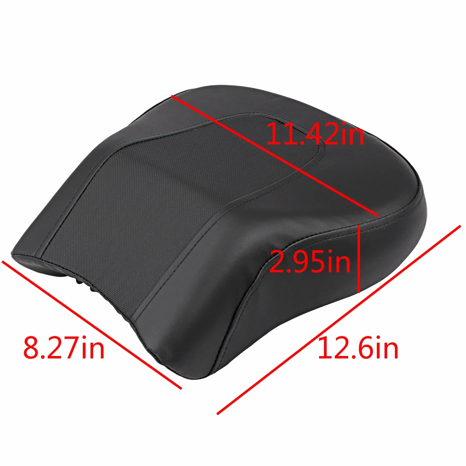 Cuscino per sedile posteriore del passeggero, compatibile con Harley Softail Fat Boy FLSTF 2007-2017, colore: Nero