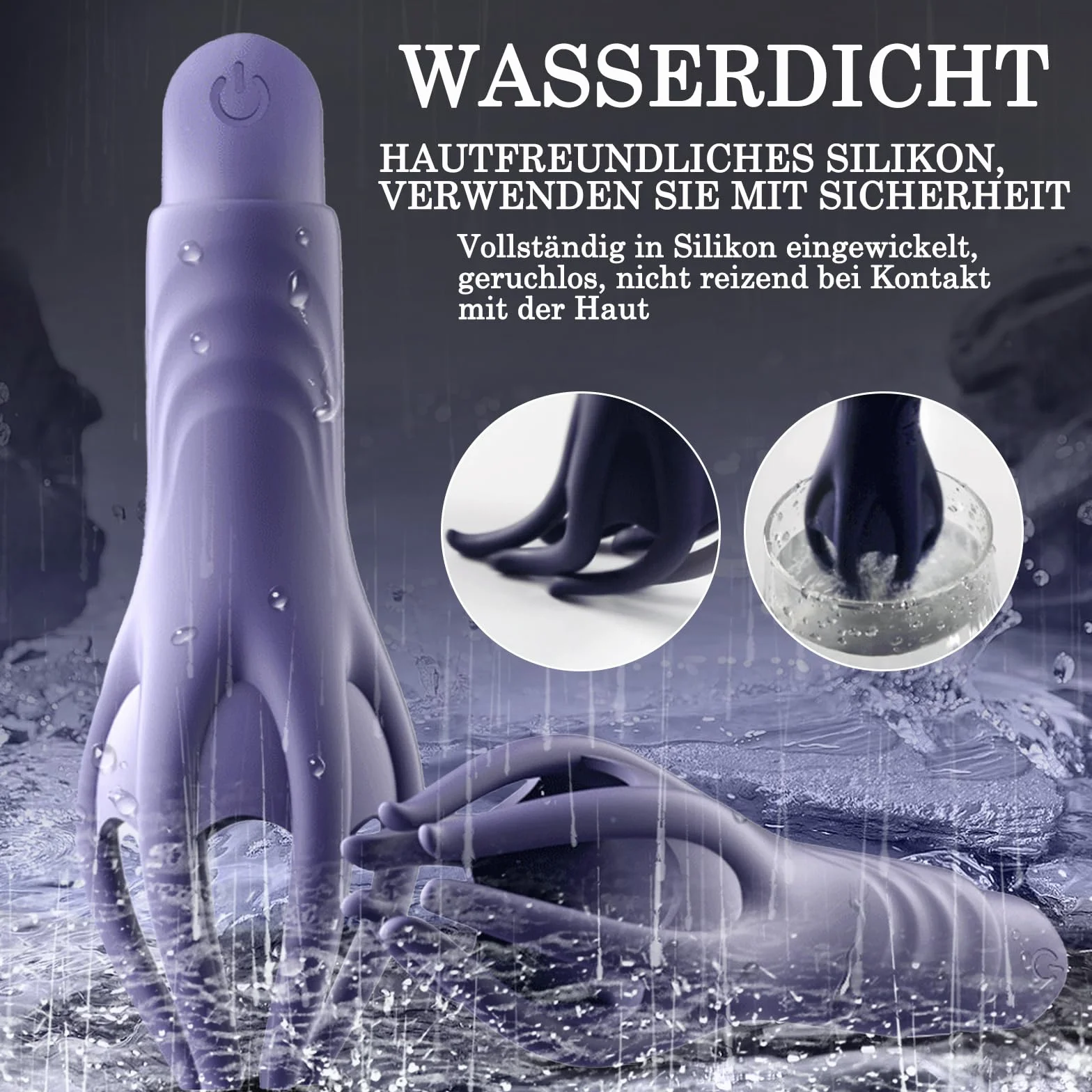 BDSMYEE Stimolatore del glande con 6 tentacoli, masturbatore elettrico a mani libere con 10 modalità di vibrazione