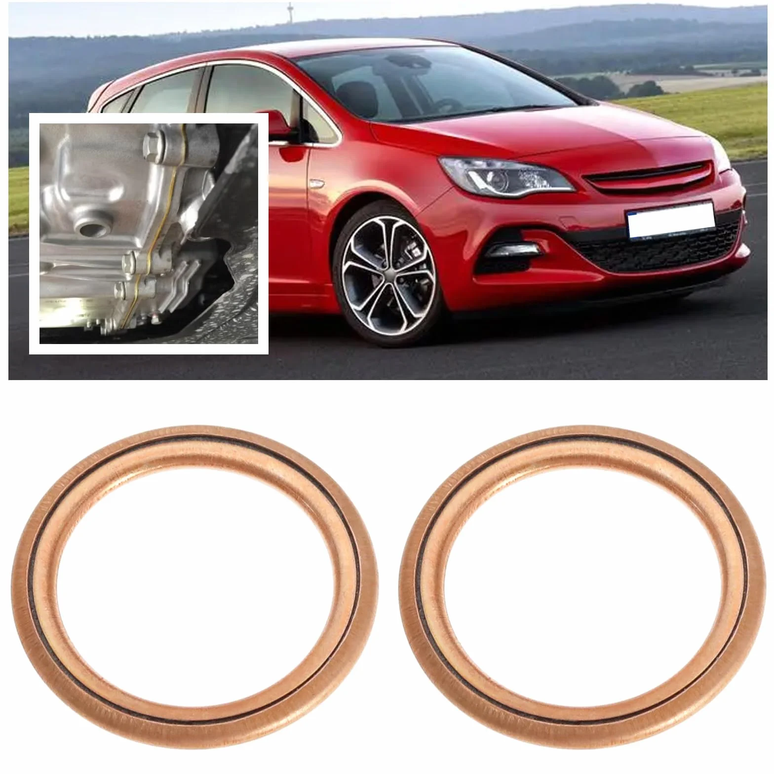 20 guarnizioni per tappo di scarico dell'olio rondelle di frantumazione in rame tappo coppa dell'olio rondelle anelli piastra N013845.2 11137546275 22 mm OD 16 mm ID 2 mm spessore