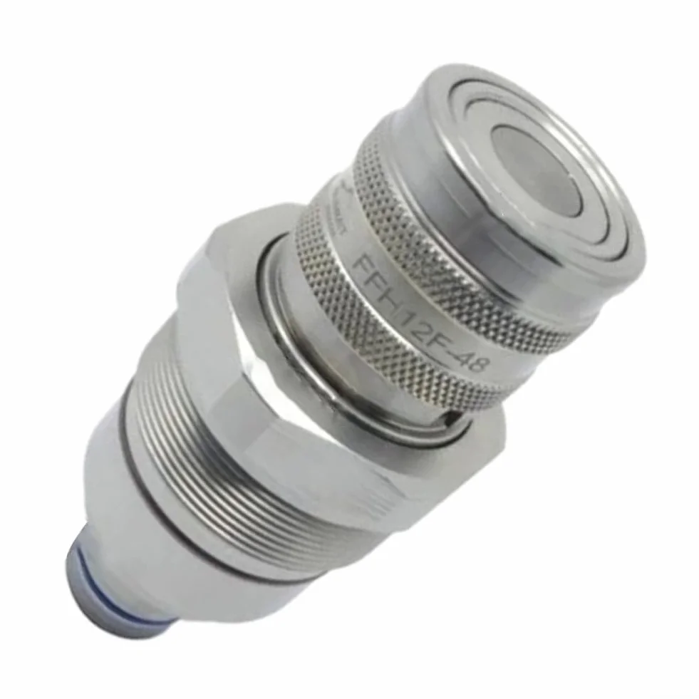 Accoppiatore idraulico femmina a faccia piatta per minipale – compatibile per Bobcat 333E/332E/329E/328E/326E/323E/320E/319E/318E, T40647, 4FH08F, sostituisce 7246802