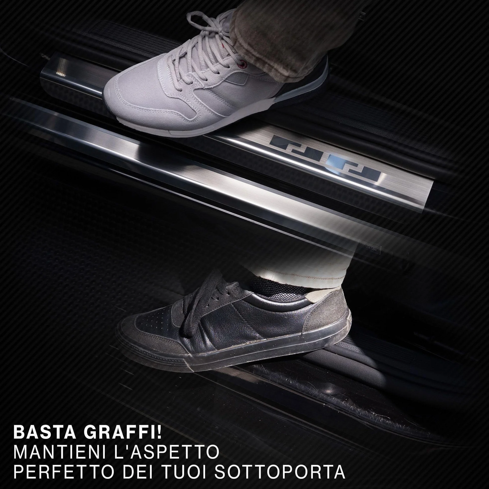 CHROMEMASTER | Battitacco in Acciaio Inox Compatibile con Mazda CX-5 II 2017-2024 | Acciaio inossidabile; Protezione Soglia Porta - Accessorio Auto Adesivo - Set da 4 pz pezzi