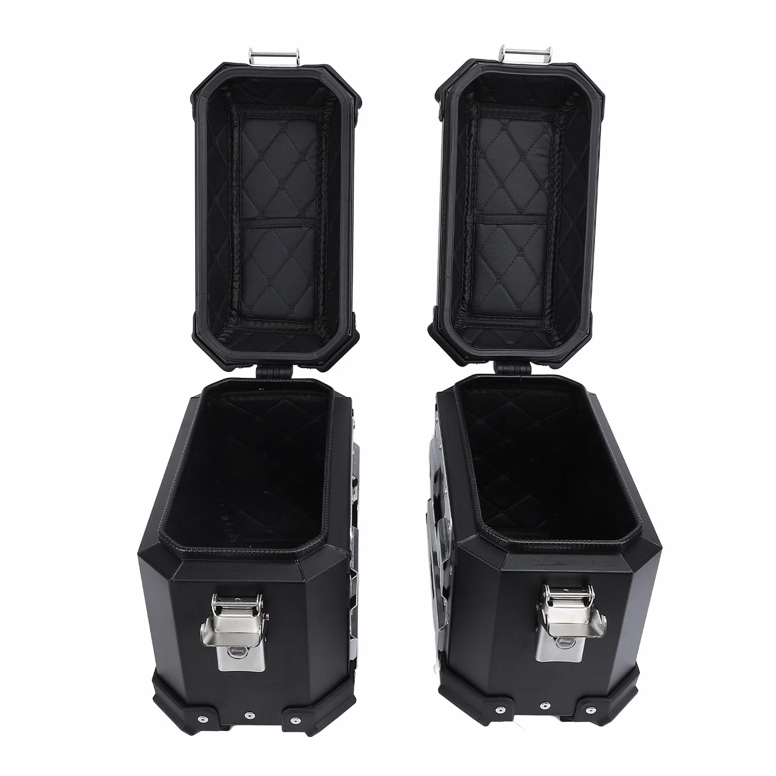 Custodia Laterale per Moto Custodia Rigida Portatile in Lega di Alluminio con Chiusura di Sicurezza Adatta per Motociclisti, Adatta per Riporre i Bagagli del Casco (BLACK)