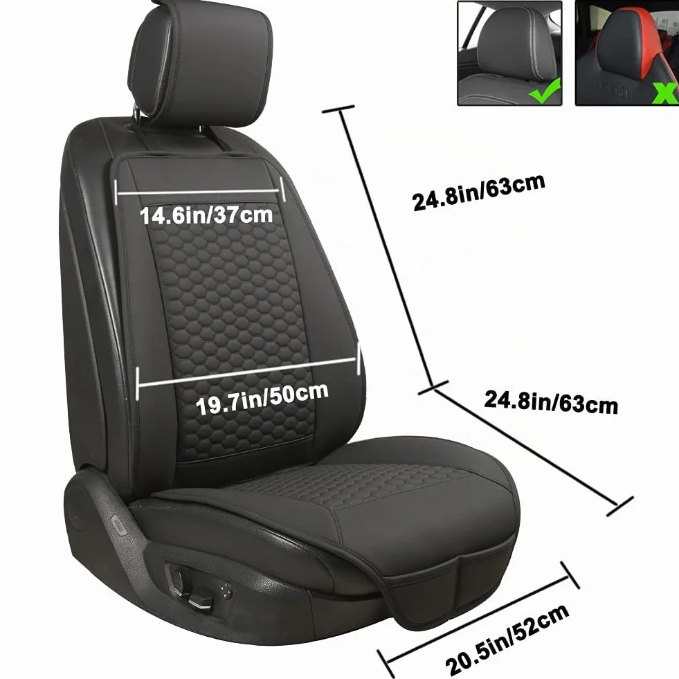 Black Panther universale auto PU pelle coprisedili anteriori Nero