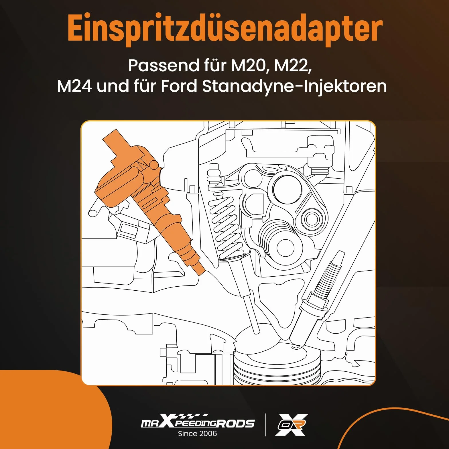 maXpeedingrods Tester di compressione per motori a benzina e diesel, 46 pezzi, tester di perdita di pressione per motori diesel, benzina, auto, camion, 50 bar, M10 M-12 M14 M-18