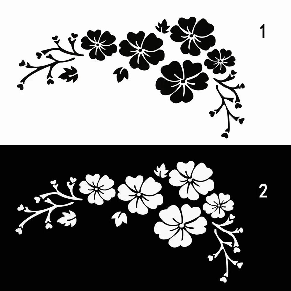Adesivi multicolore fiore 30x14 cm impermeabile per auto