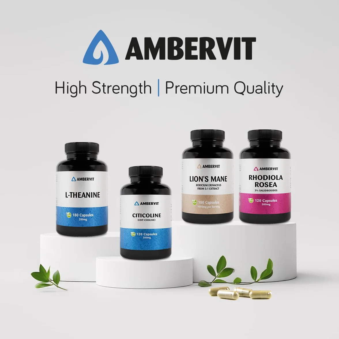 Ambervit Citicolina 250 mg 120 Capsule CDP Colina integratore alta concentrazione per memoria e concentrazione