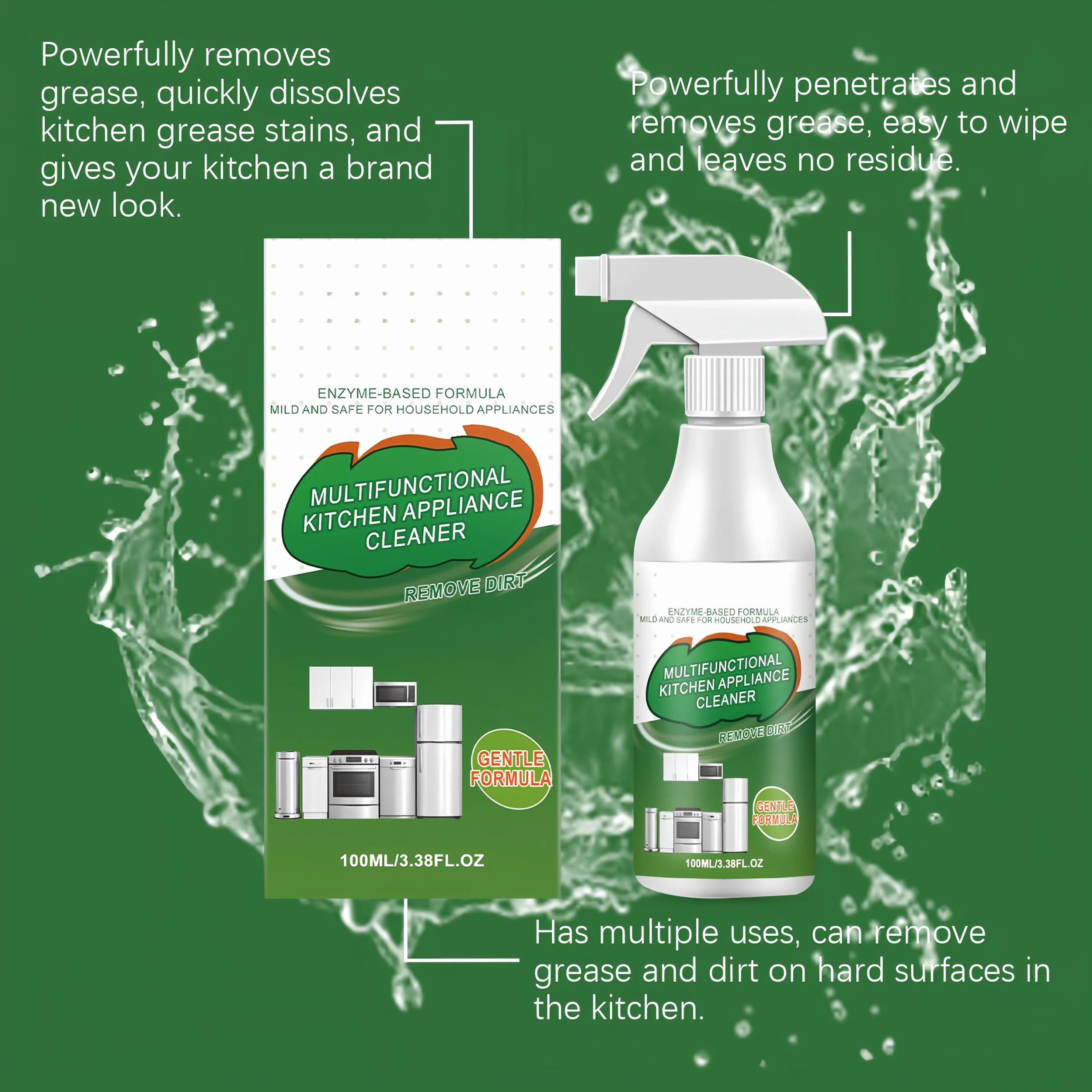 Detergente Schiumogeno Multiuso Spray 100ml per Forni Piani Cottura Cappe