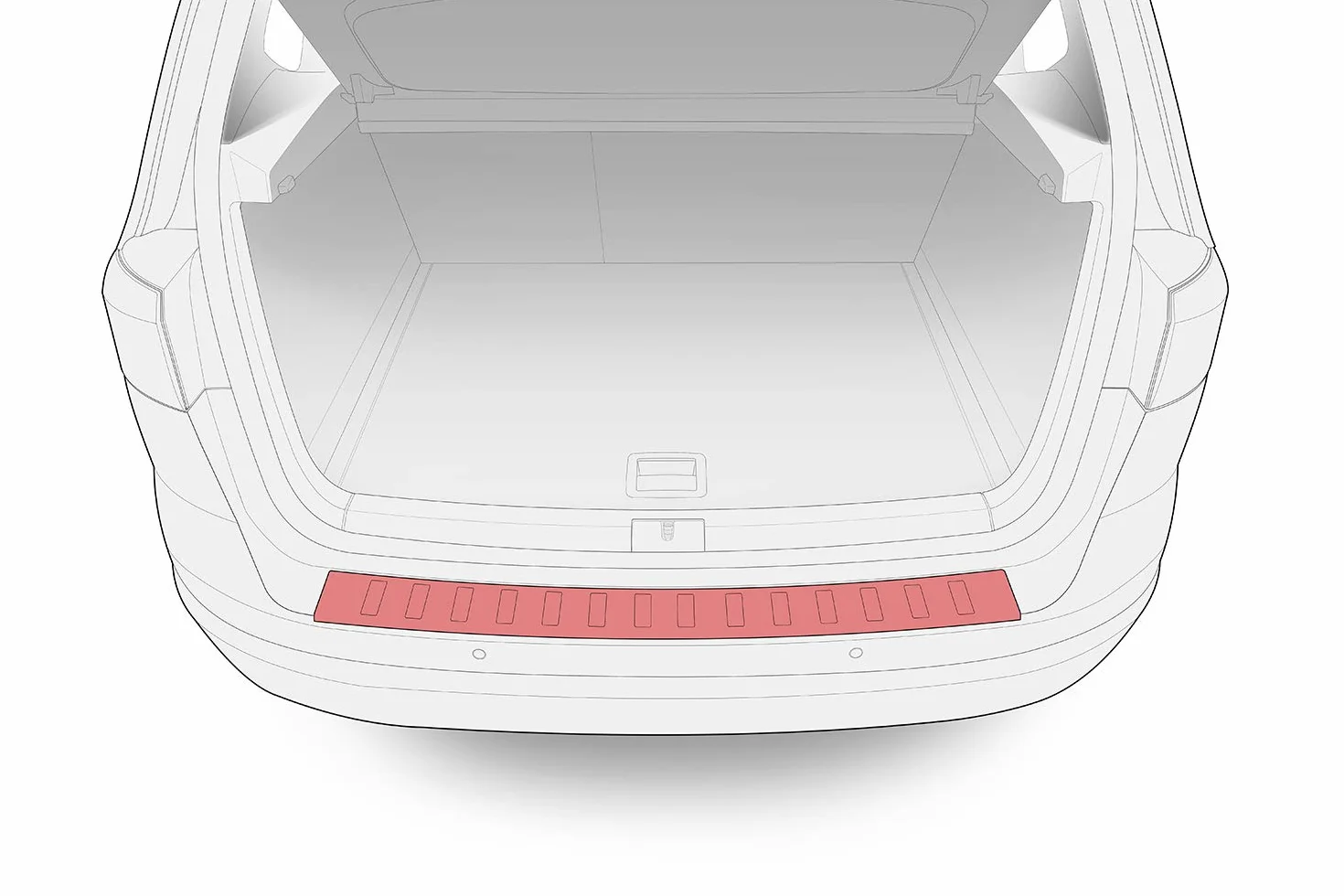 teileplus24 AL200 Protezione paraurti Alluminio per Volkswagen T7 2021-