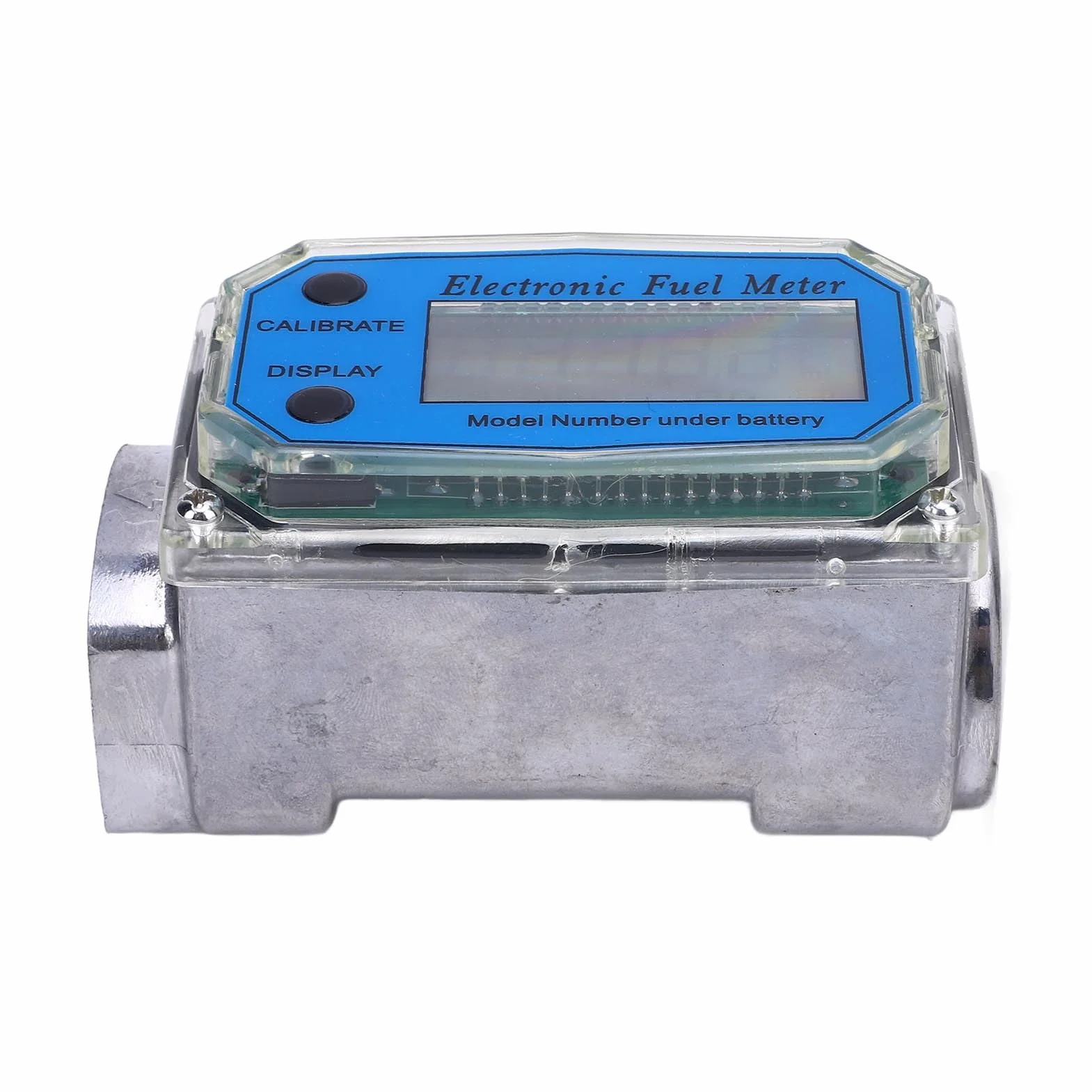 Matybobe Misuratore di Portata a Turbina Misuratore di Portata a Turbina Digitale Elettronico per Carburante Display unità (32 mm)