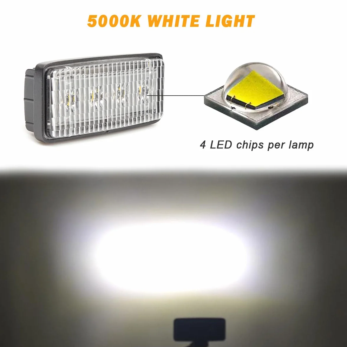 Fari da Lavoro LED 20W per Trattore compatibile John Deere 2 PZ